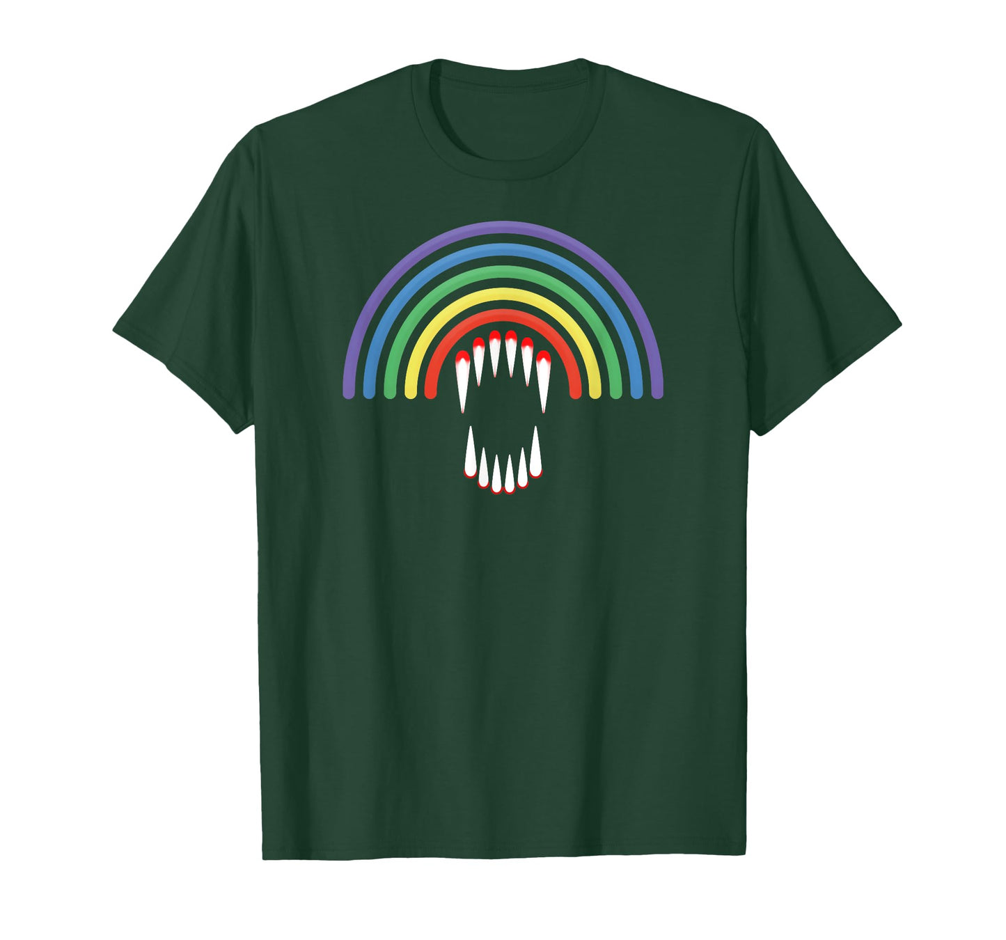 Cute LGBTQ vampire LGBT Halloween Ghost Rainbow Gay Pride T-Shirt