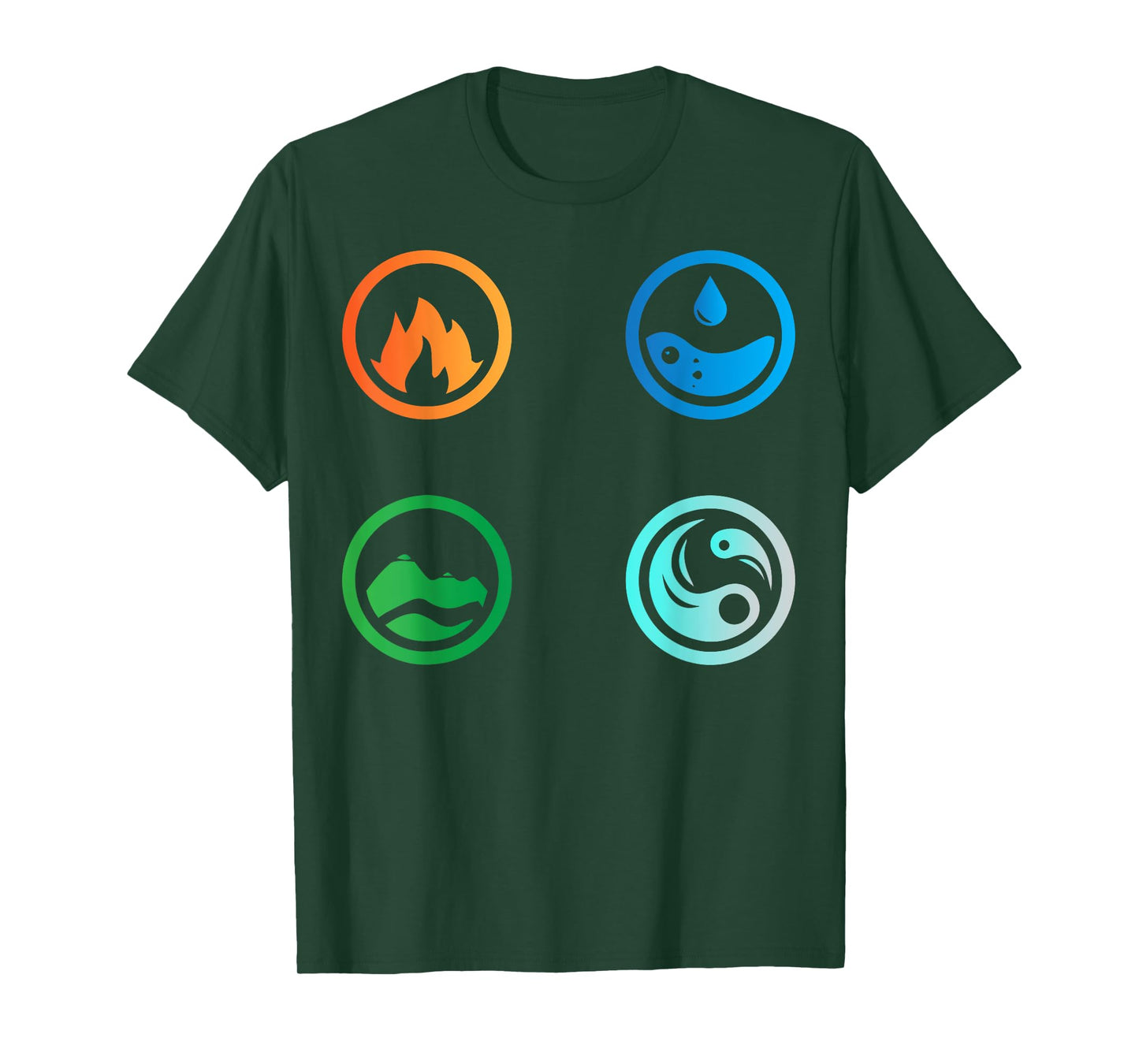 Earth, Water, Fire, Air , The Four Elements T-Shirt