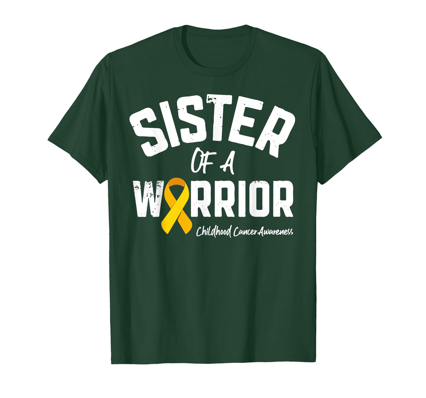 Sister Of A Warrior Childhood Cancer Awareness Girls Women T-Shirt