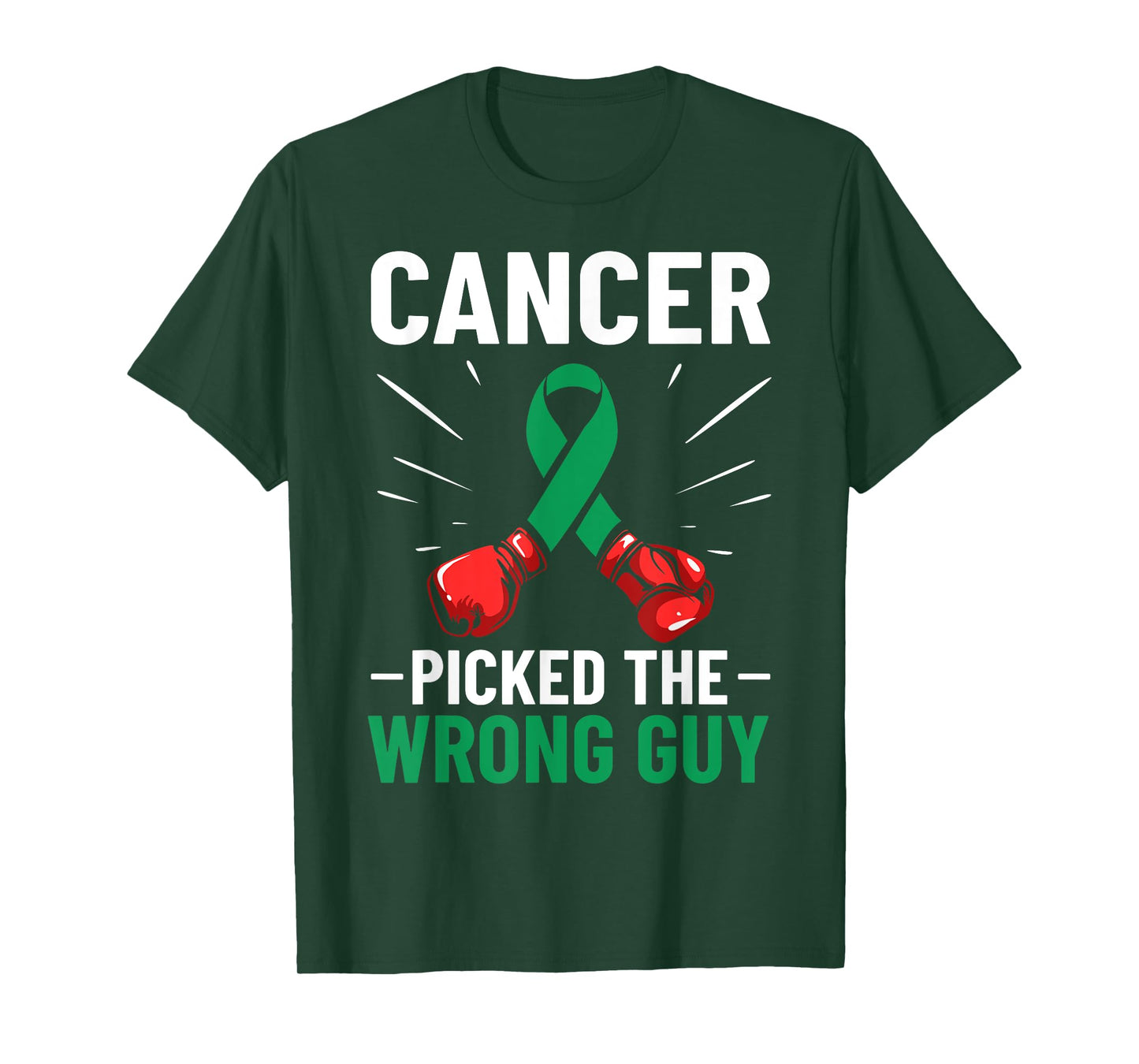 Liver Cancer Awareness Ribbon Cancer Picked The Wrong Guy T-Shirt