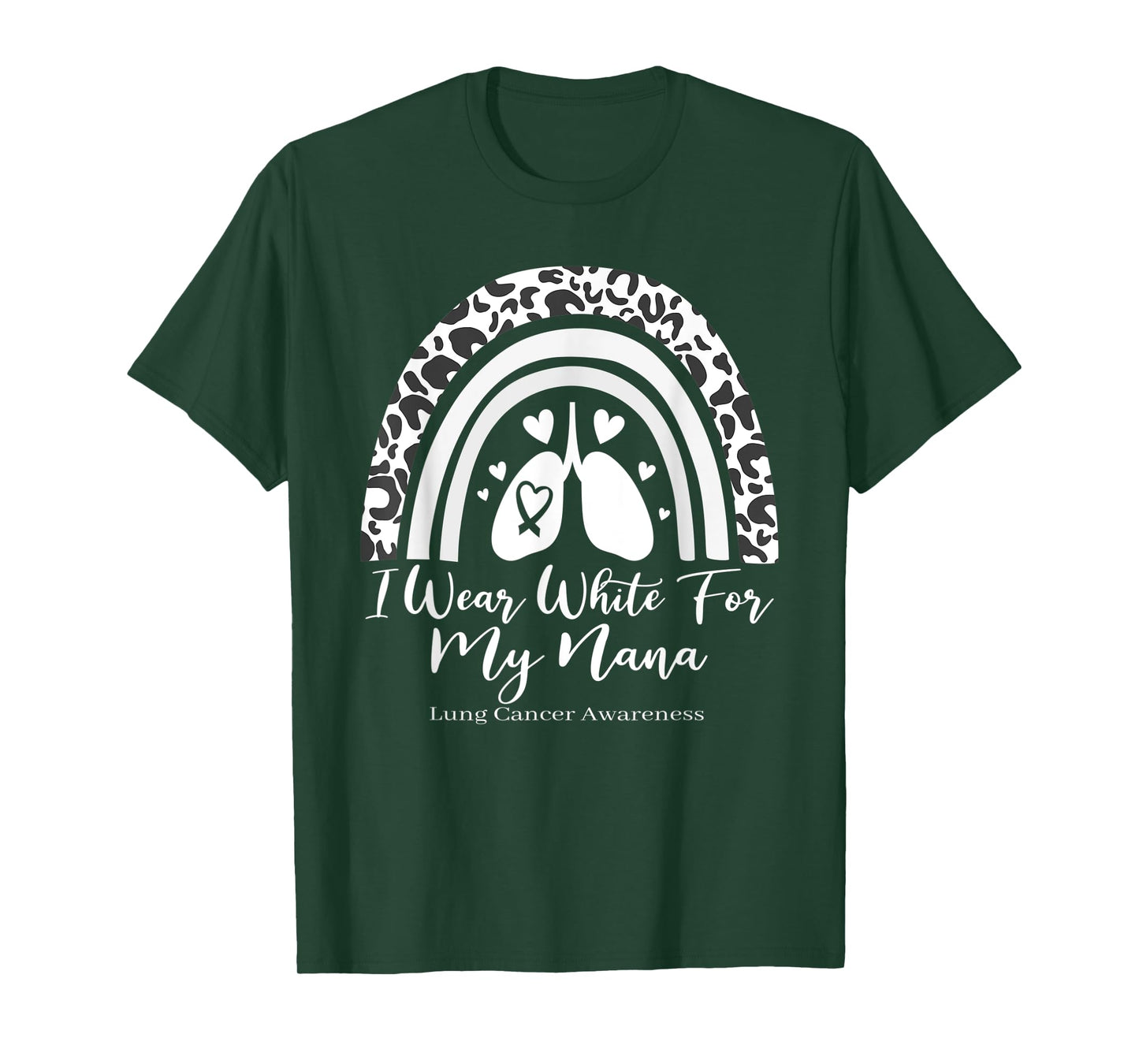 I Wear White For My Nana Lung Cancer Awareness Month T-Shirt