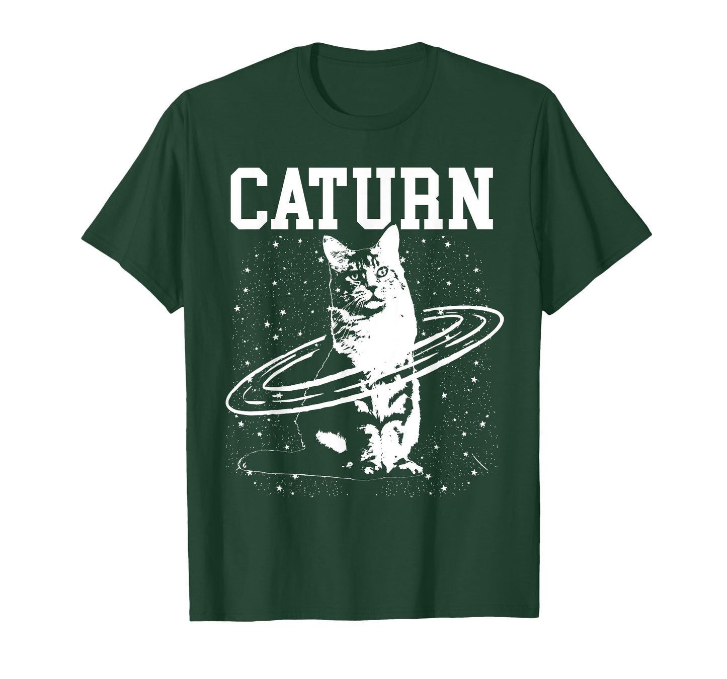 Caturn Saturn Space Cat T-Shirt