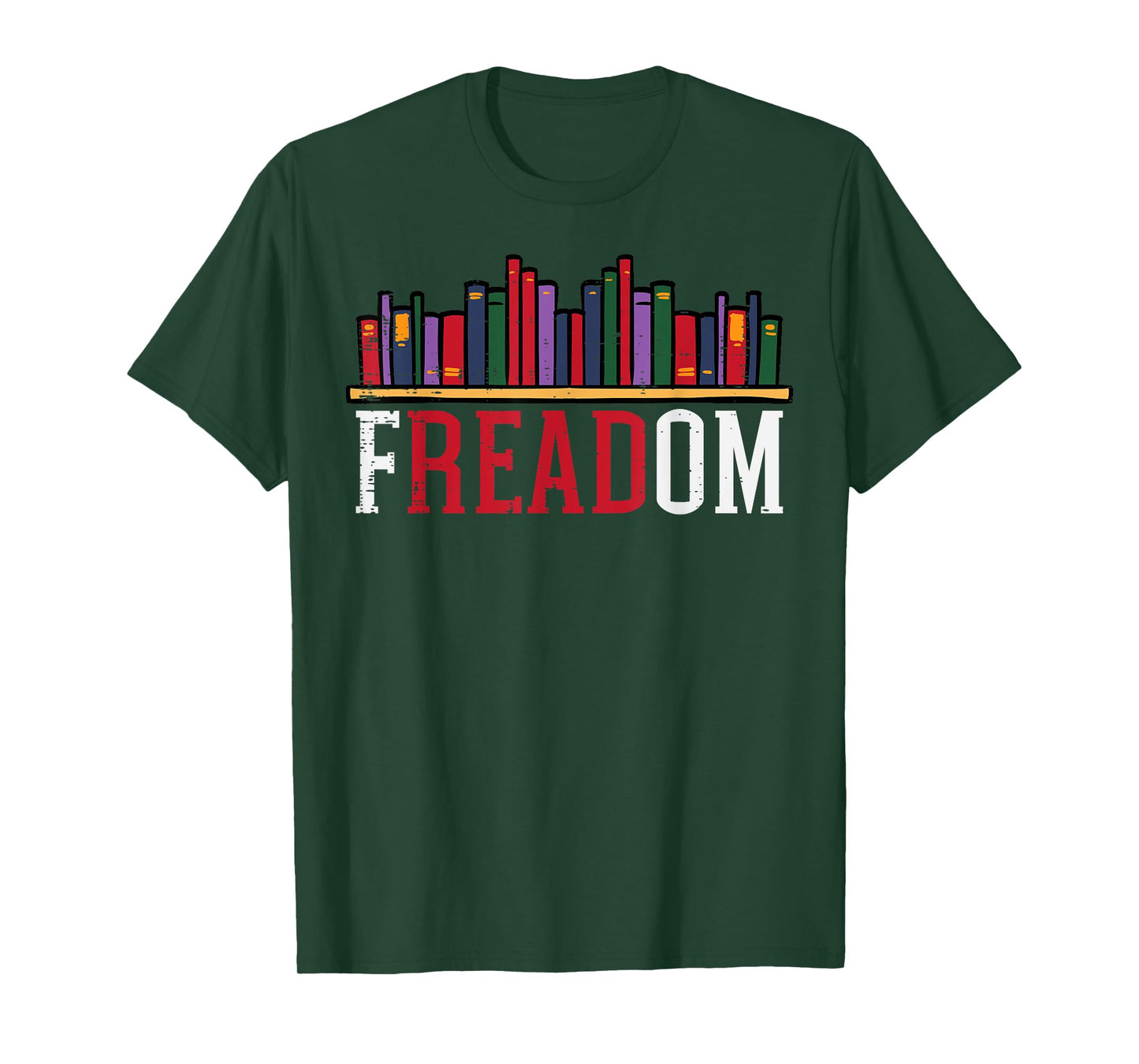 Freadom Shelf Read Reading Book Librarian Men Women Kids T-Shirt