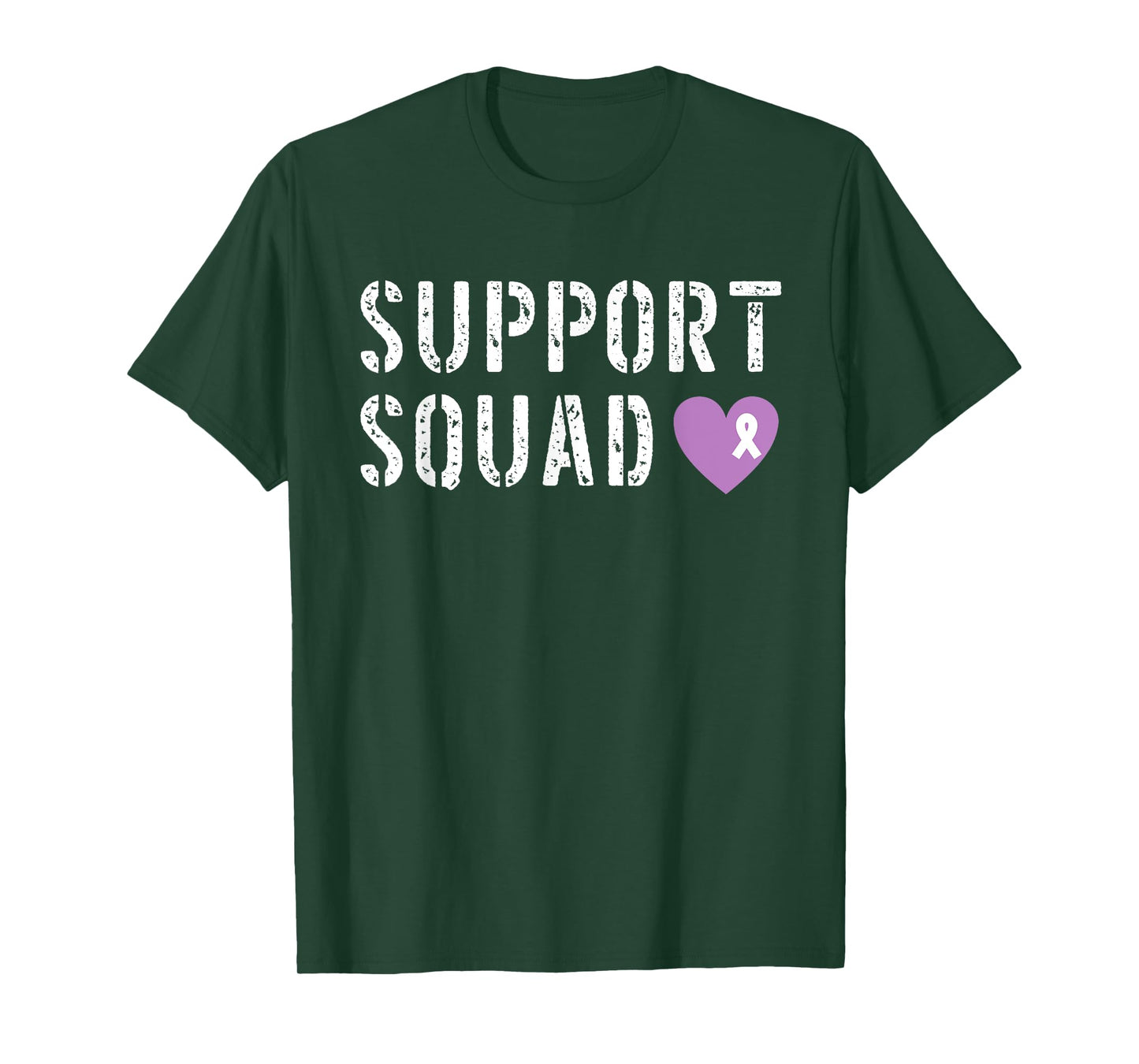 Support Squad Pancreatic Cancer Awareness Purple Ribbon T-Shirt