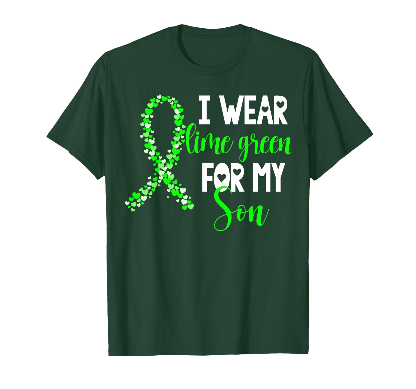 I Wear Lime Green For My Son Non-Hodgkin Lymphoma Cancer T-Shirt