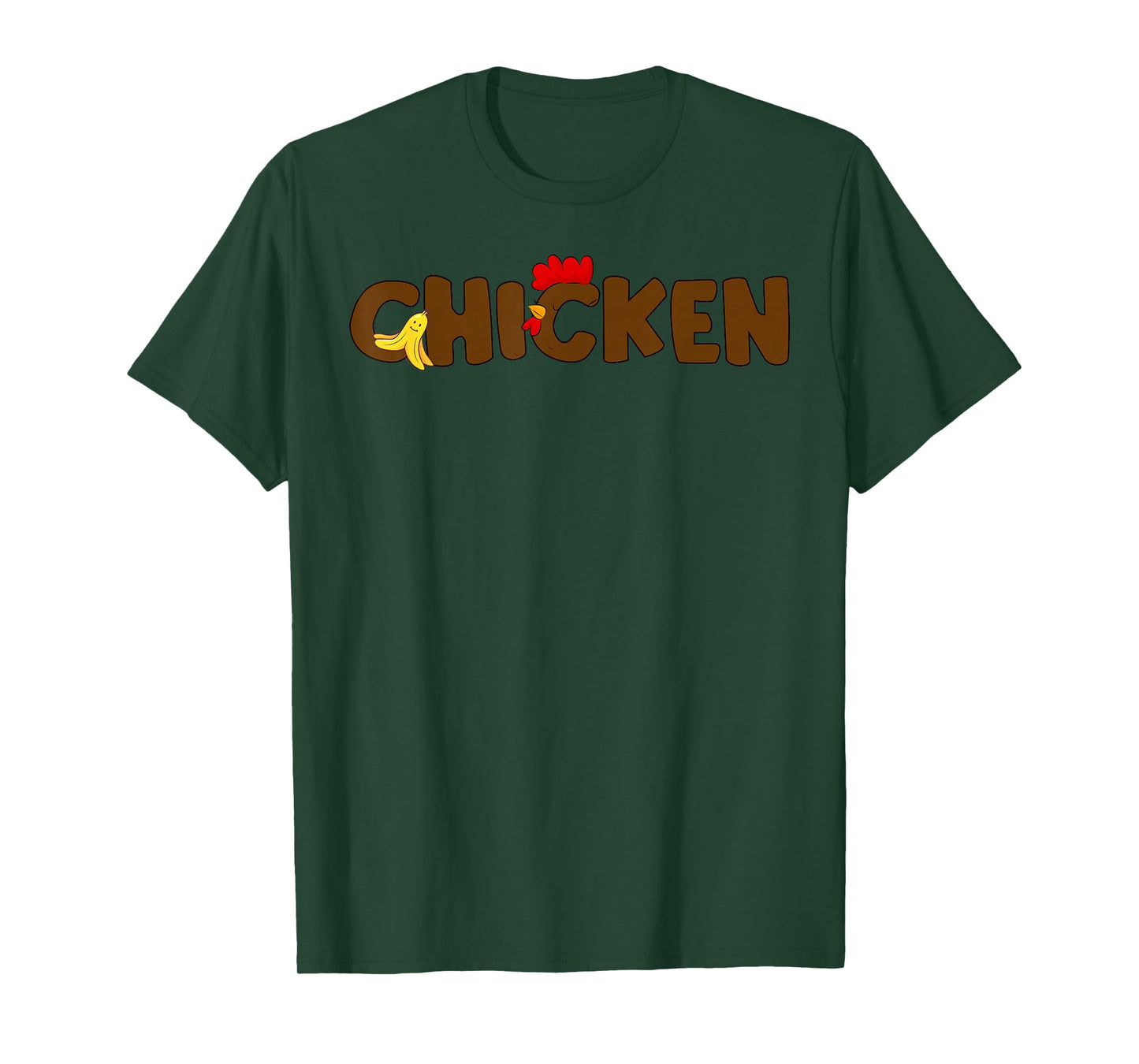 Funny Chicken & Banana Halloween Couples Family Costume 2025 T-Shirt