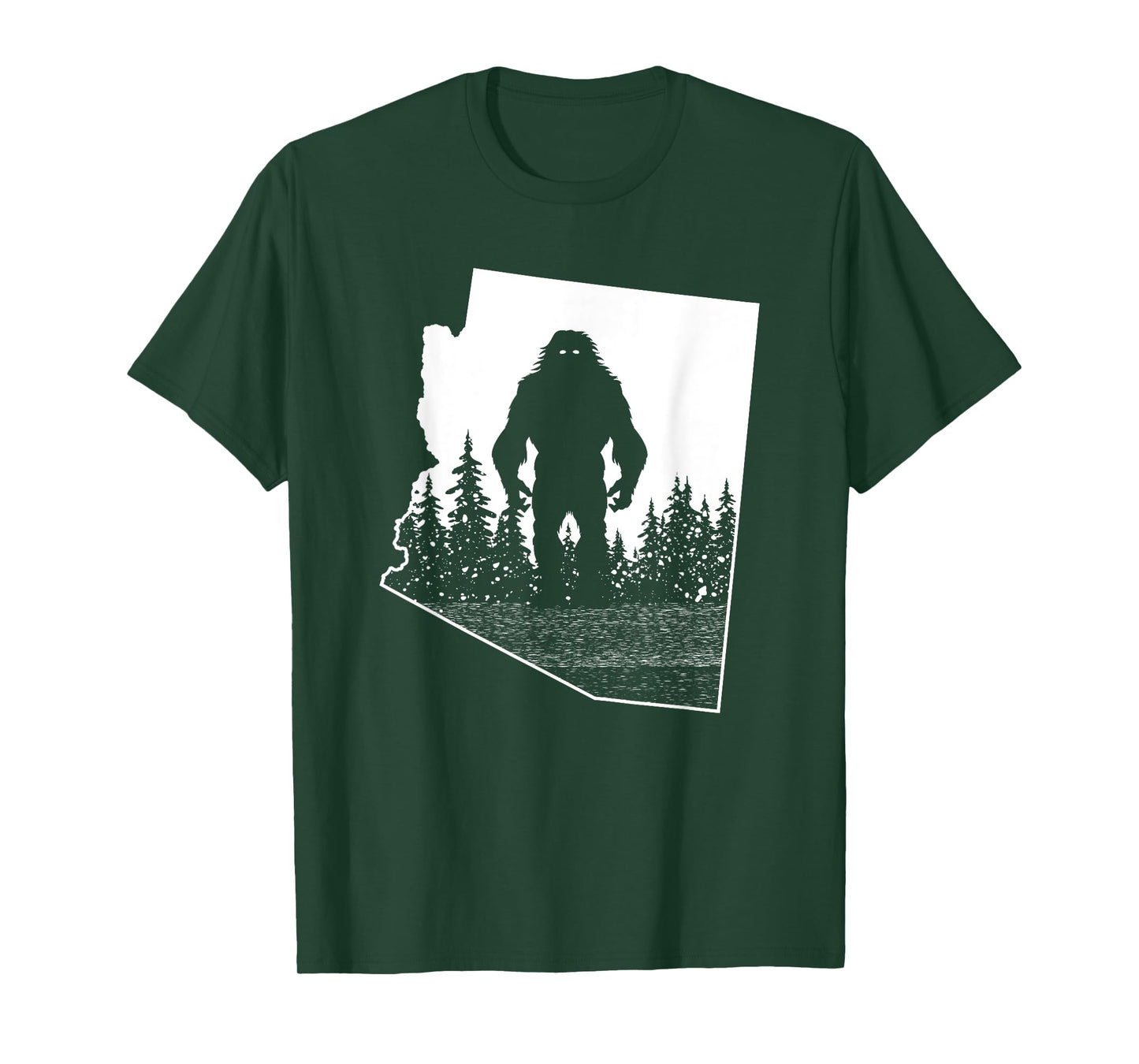 Arizona Bigfoot Nature State Pride Cool Sasquatch Silhouette T-Shirt