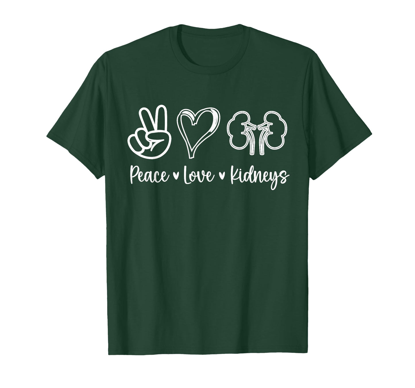 Peace Love Kidneys Leopard Dialysis Nurse Kidney Awareness T-Shirt