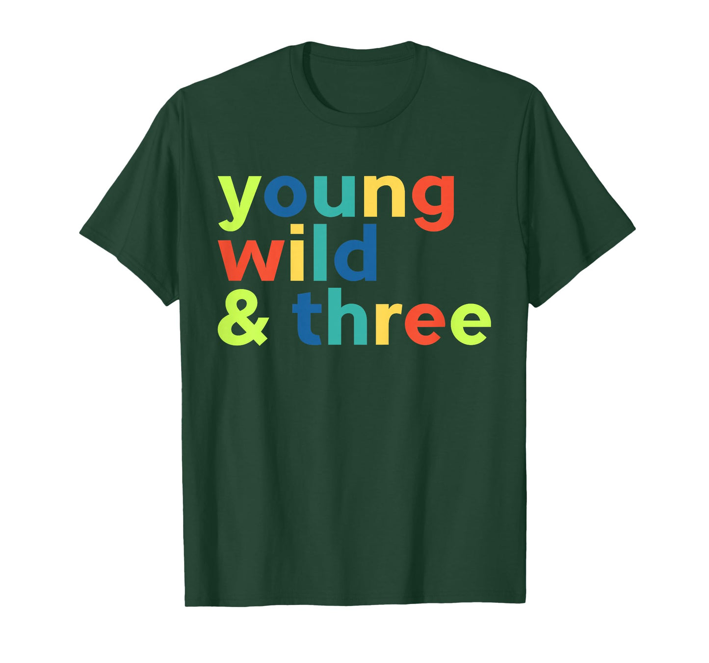 Kids 3rd Birthday Boy - Funny Young Wild & Three T-Shirt
