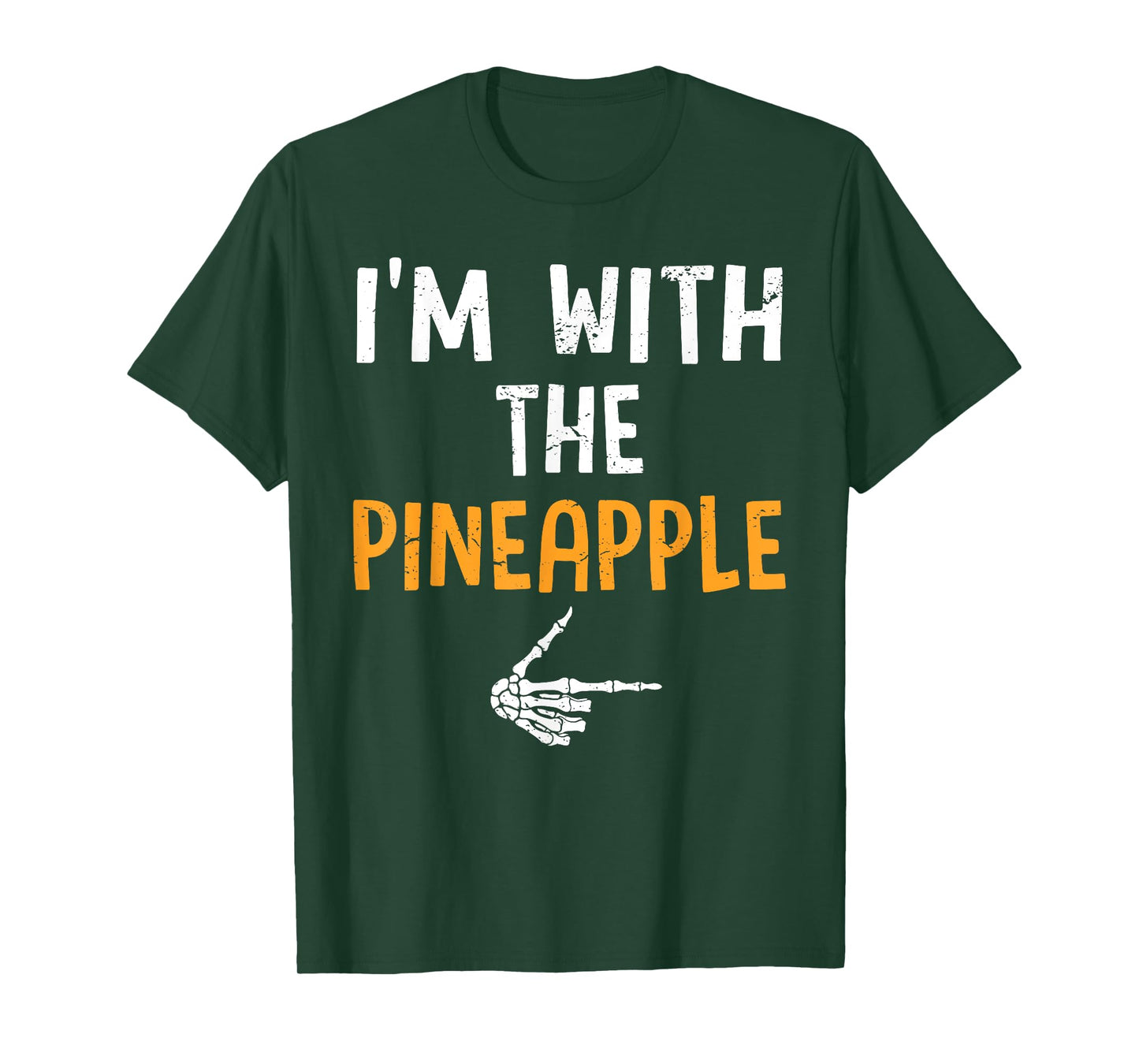 I'm with The Pineapple Costume Halloween Matching Couple T-Shirt