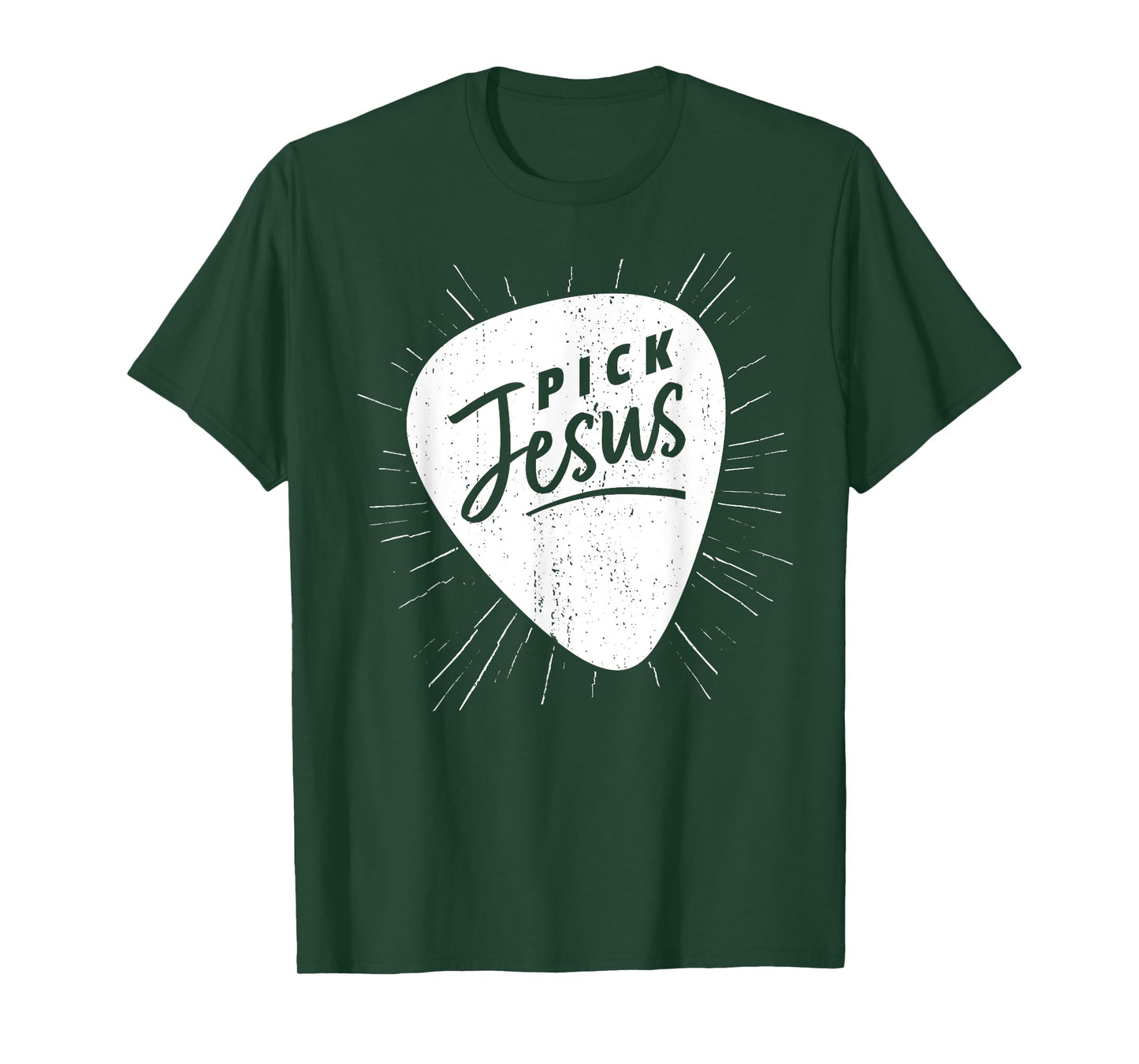 Christian Guitarist Pick Jesus Guitar Player Church Guitar T-Shirt