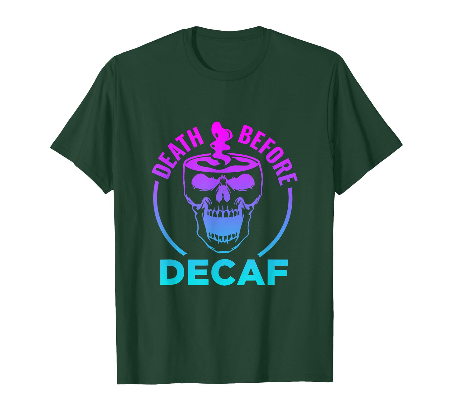 Funny Death Before Decaf Coffee Halloween Tee T-Shirt