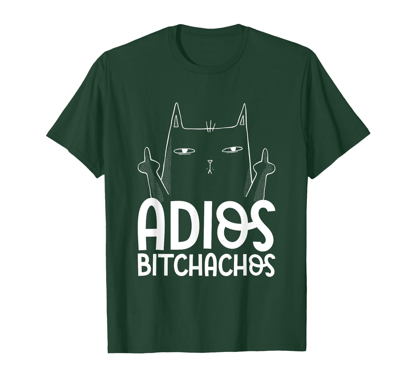 Adios Bitchachos Cat Middle Finger - Cinco De Mayo T-Shirt for Men Women