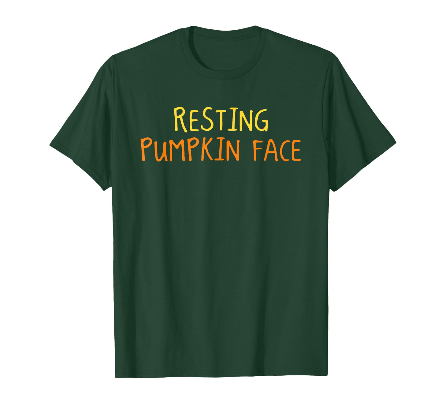 Resting Pumpkin Face Halloween Funny Spooky Season T-Shirt