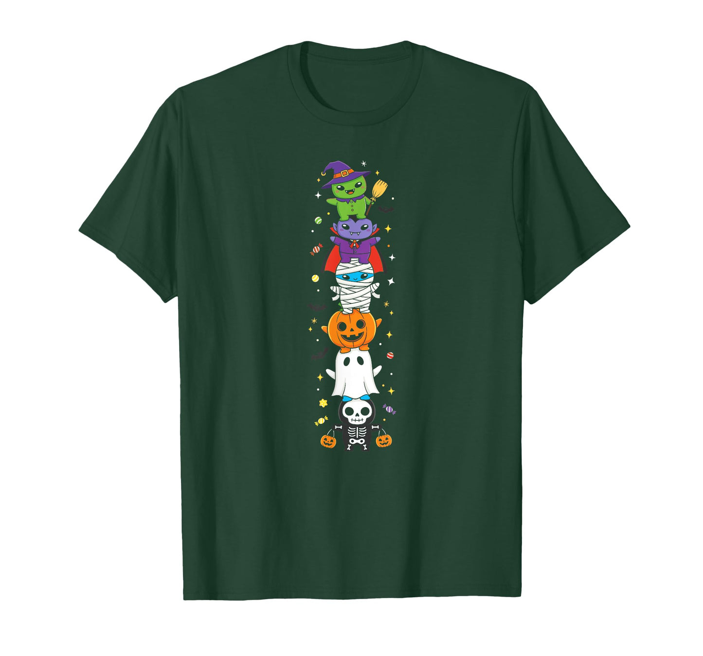 Funny Alien Witch Vampire Ghost Halloween Kids Mens Womens T-Shirt