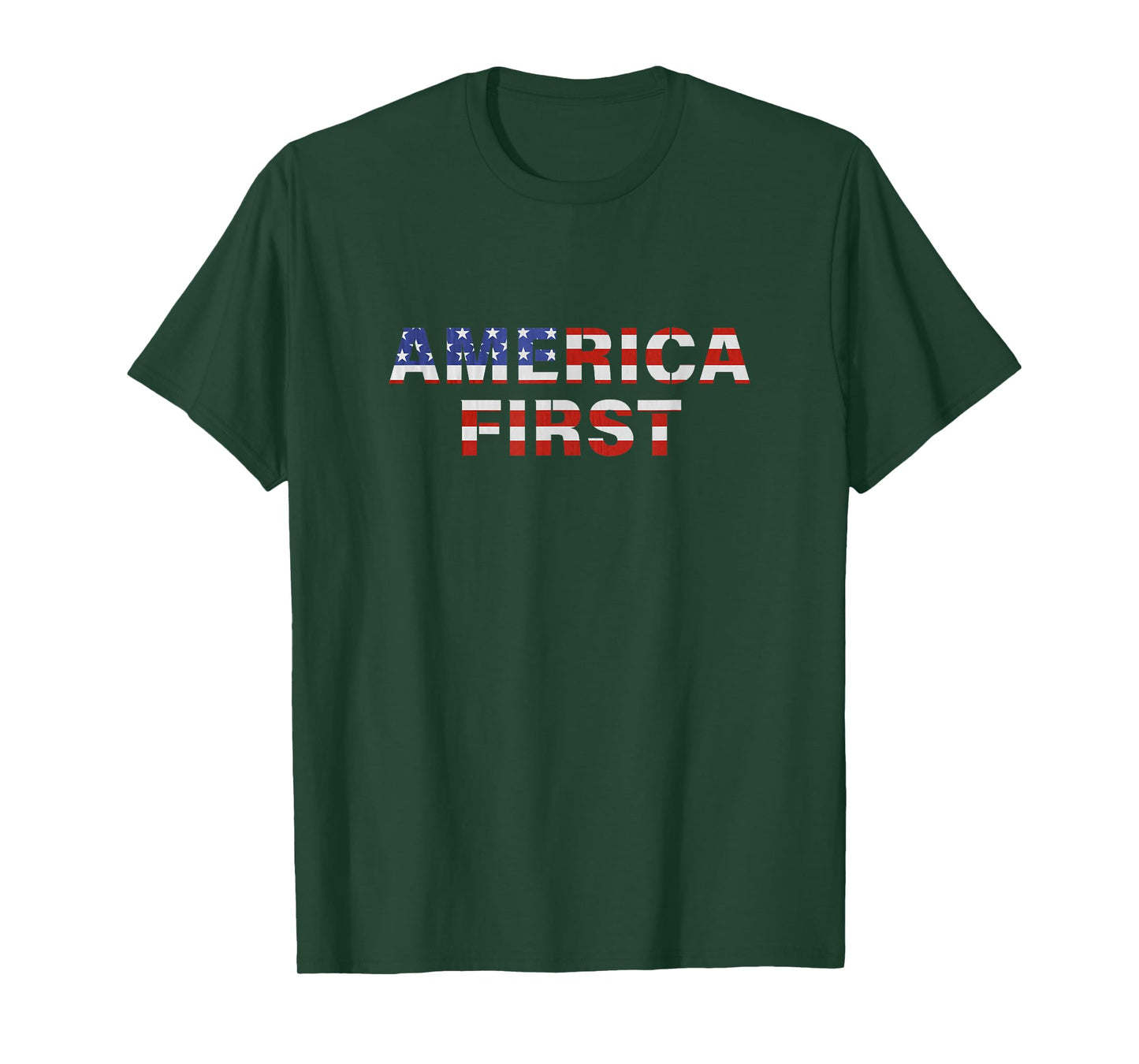 America First USA US Flag Patriotic 4th July Men Women Kids T-Shirt