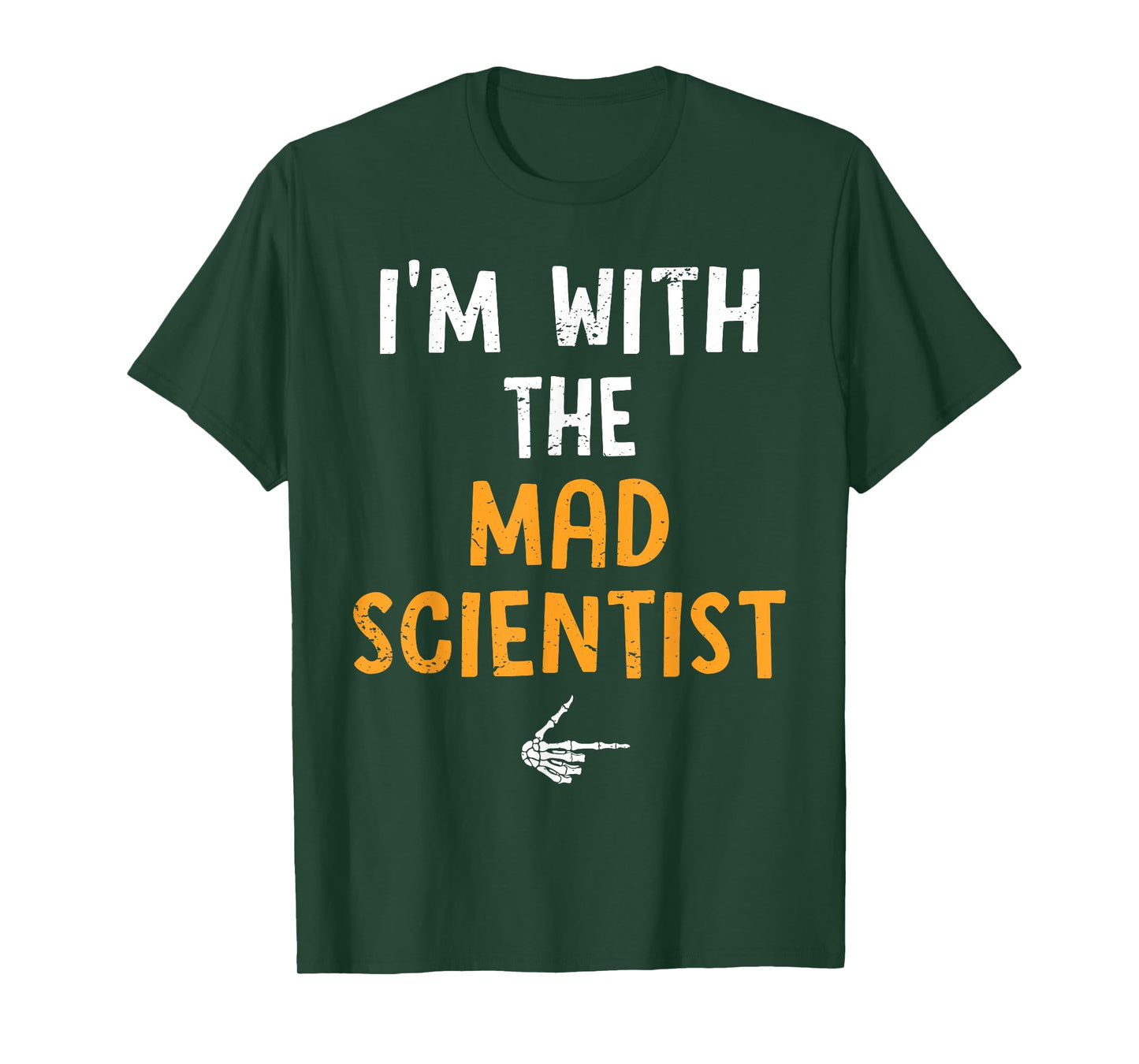 I'm with The Mad Scientist Costume Halloween Matching Couple T-Shirt