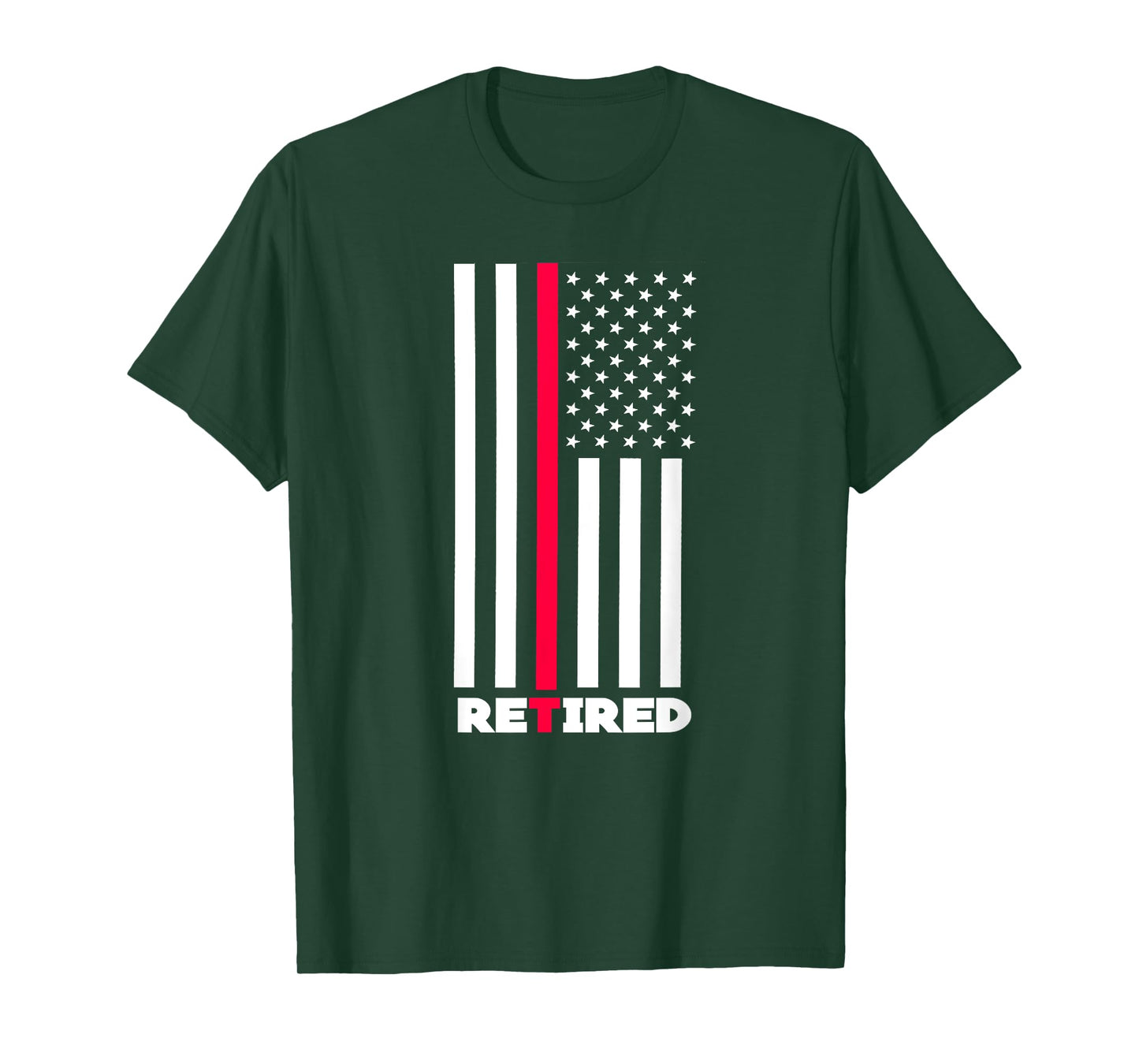 Thin Red Line Retired Firefighter Retirement Gifts Women Men T-Shirt