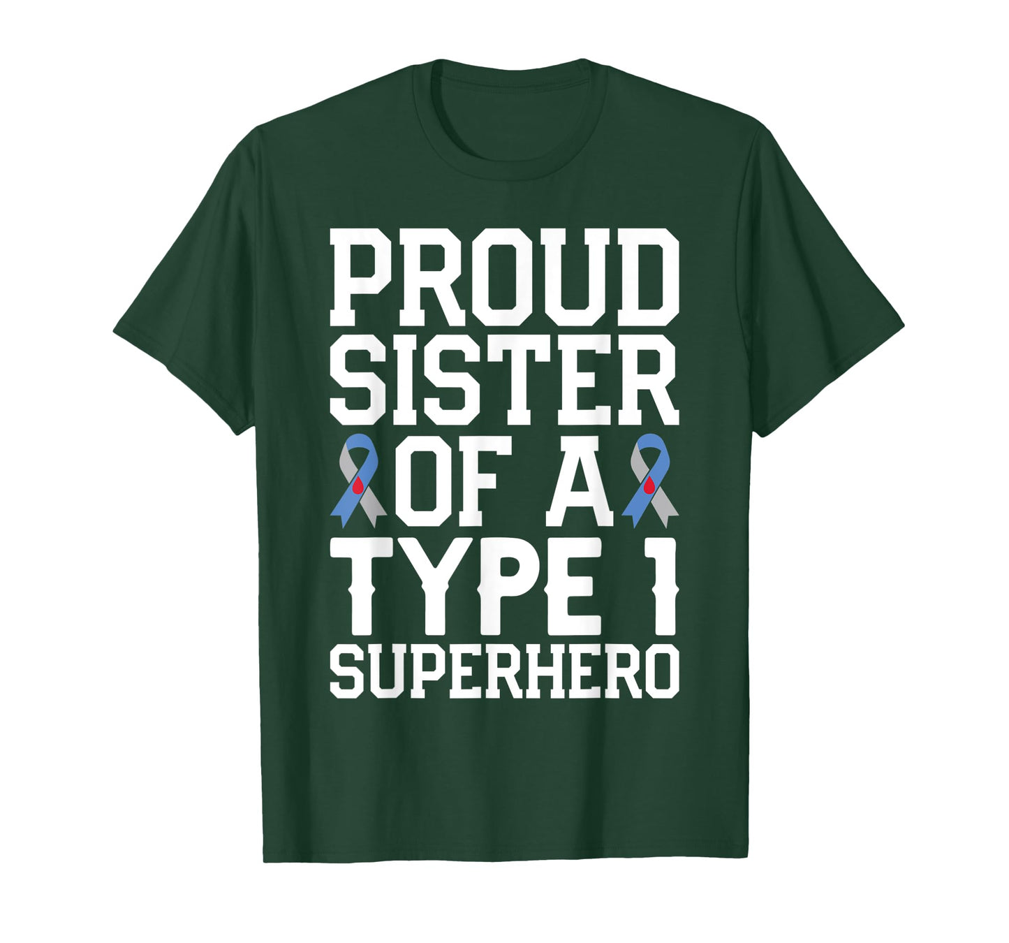 Funny Sister of T1D Superhero for Diabetes Awareness T-Shirt