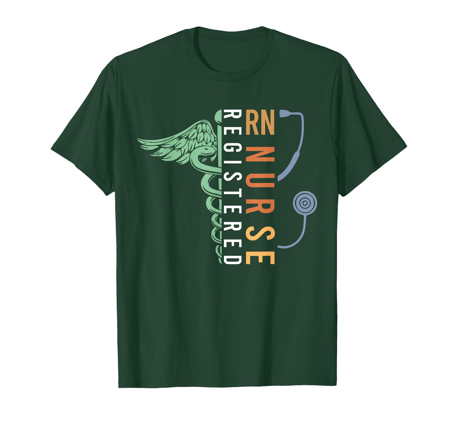 RN Nurse Shirt Registered Nurse Stethoscope Nursing RN T-Shirt