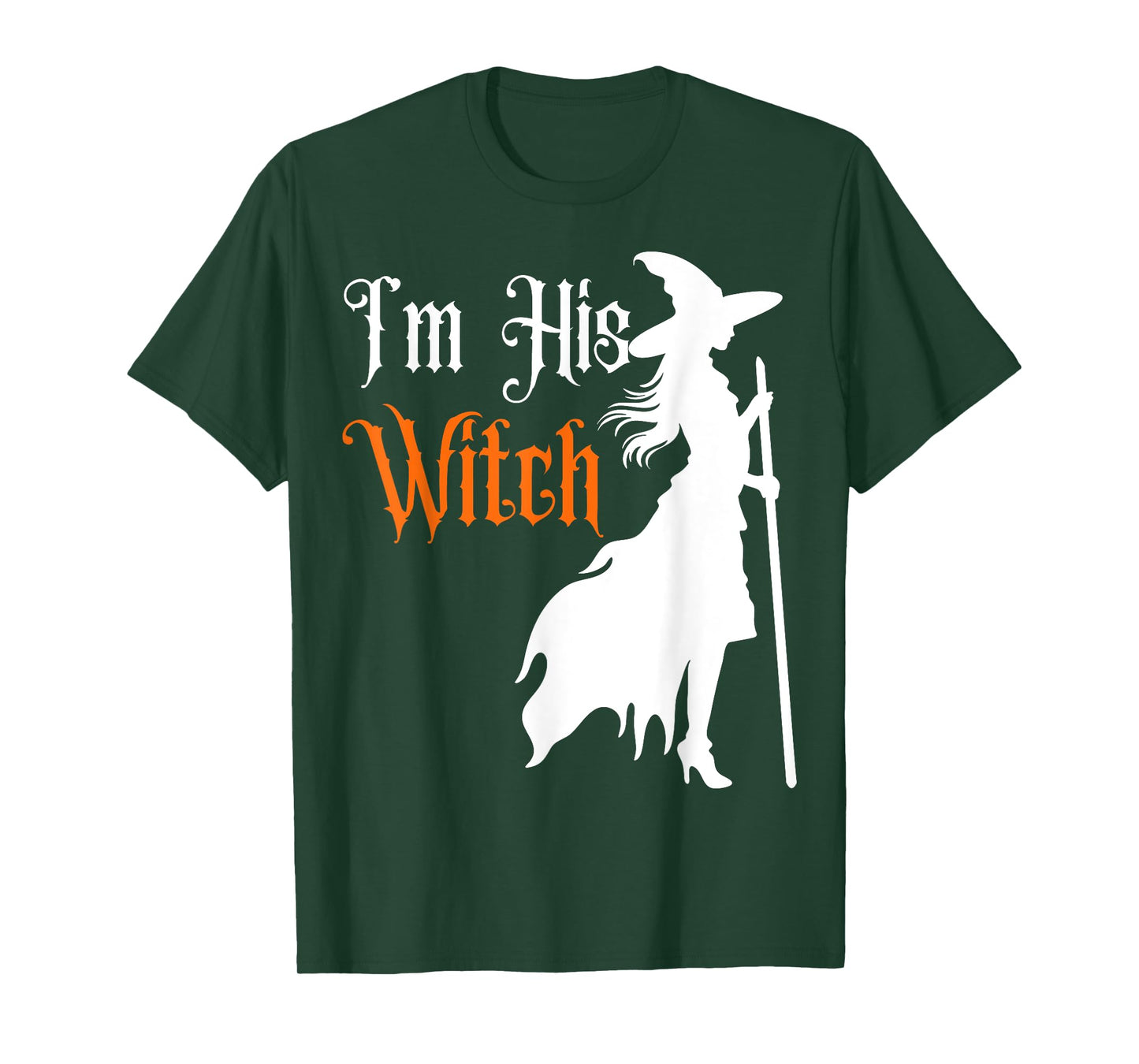 Matching Halloween I'm His Witch /I'm her Boo Couple Costume T-Shirt