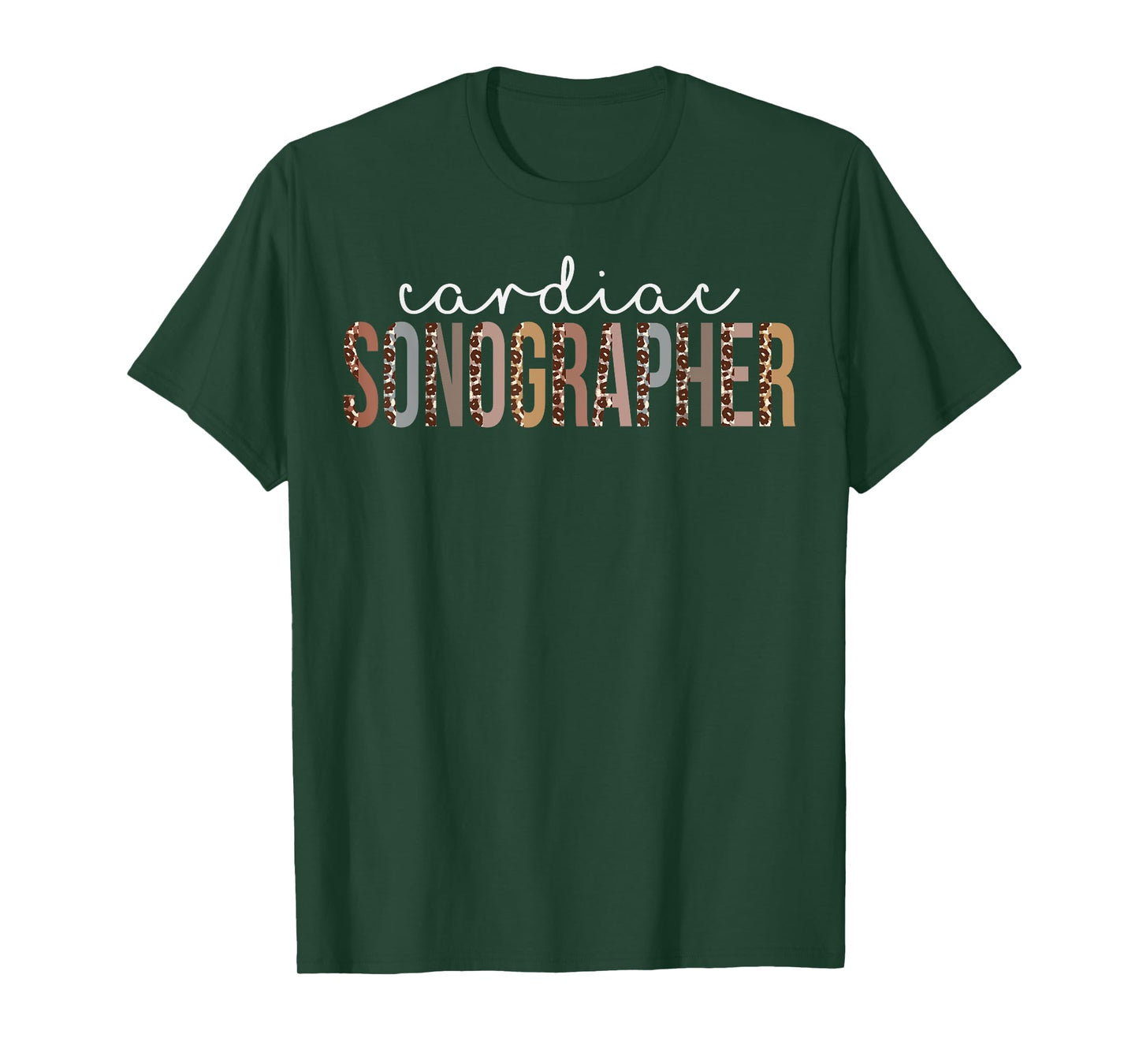 Leopard Cardiac Sonographer Appreciation healthcare workers T-Shirt