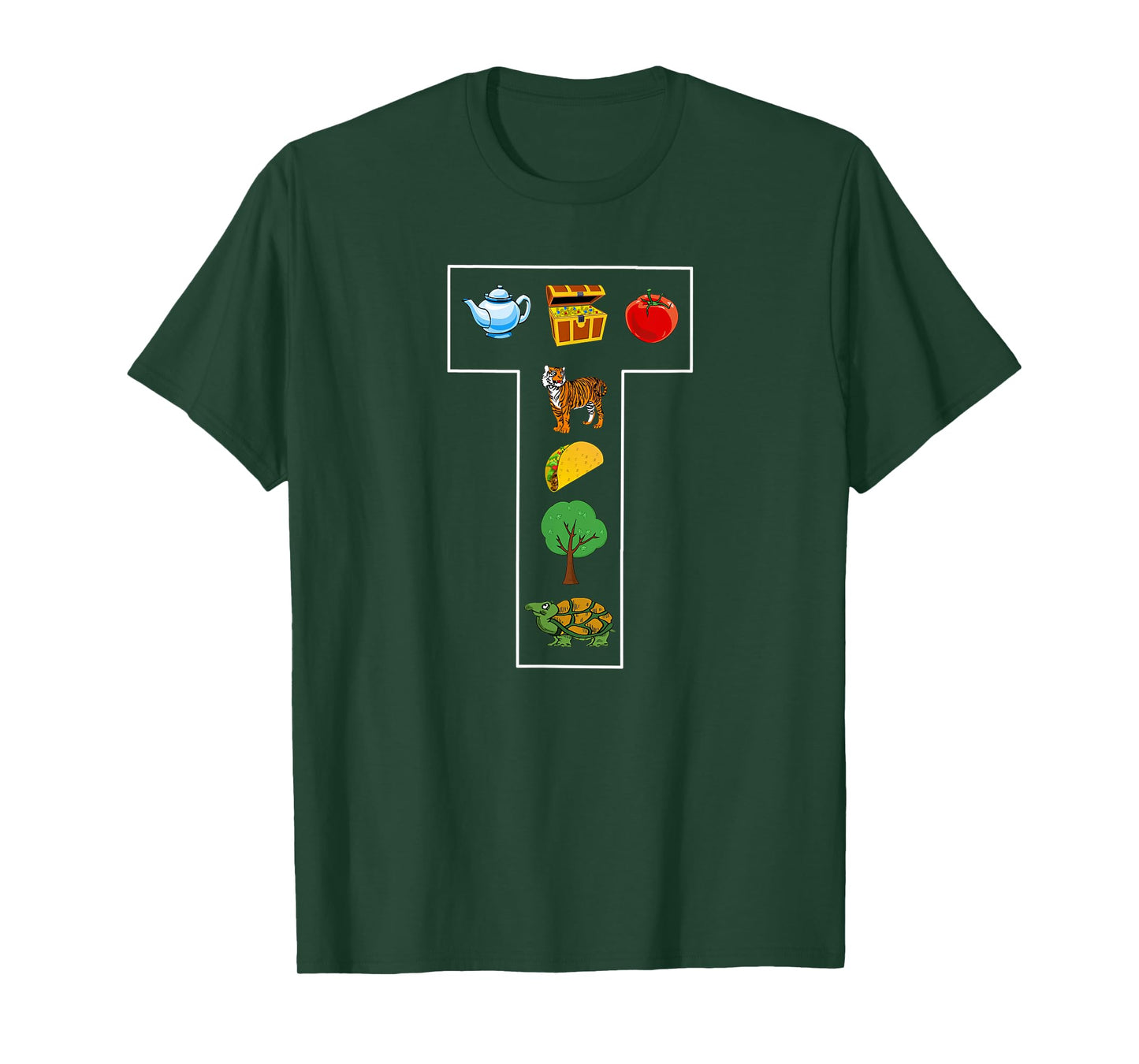 Alphabet Letter T Phonics Objects That Start With T Shirt