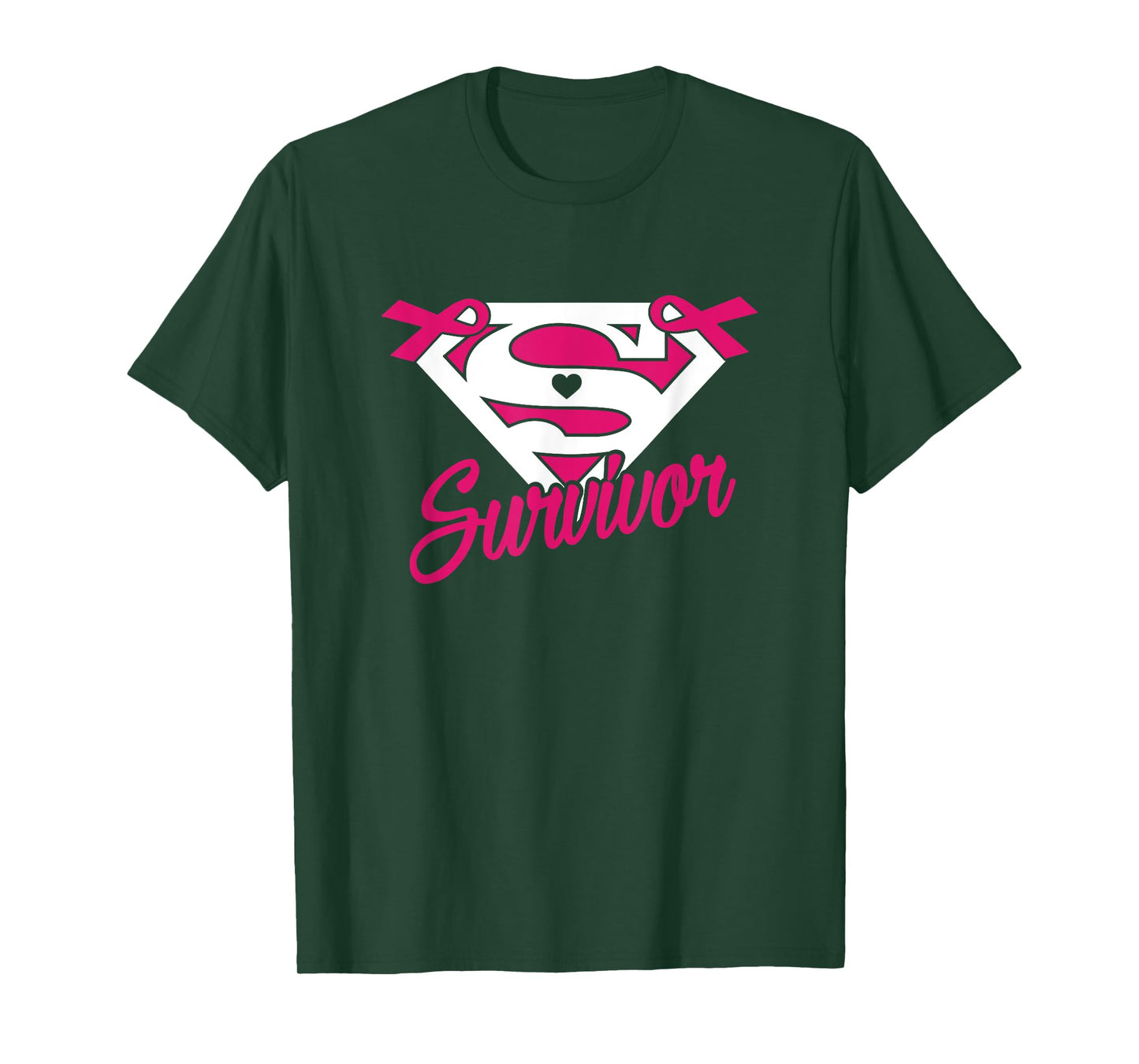 Survivors Superhero Pink Ribbon Breast Cancer Awareness T-Shirt