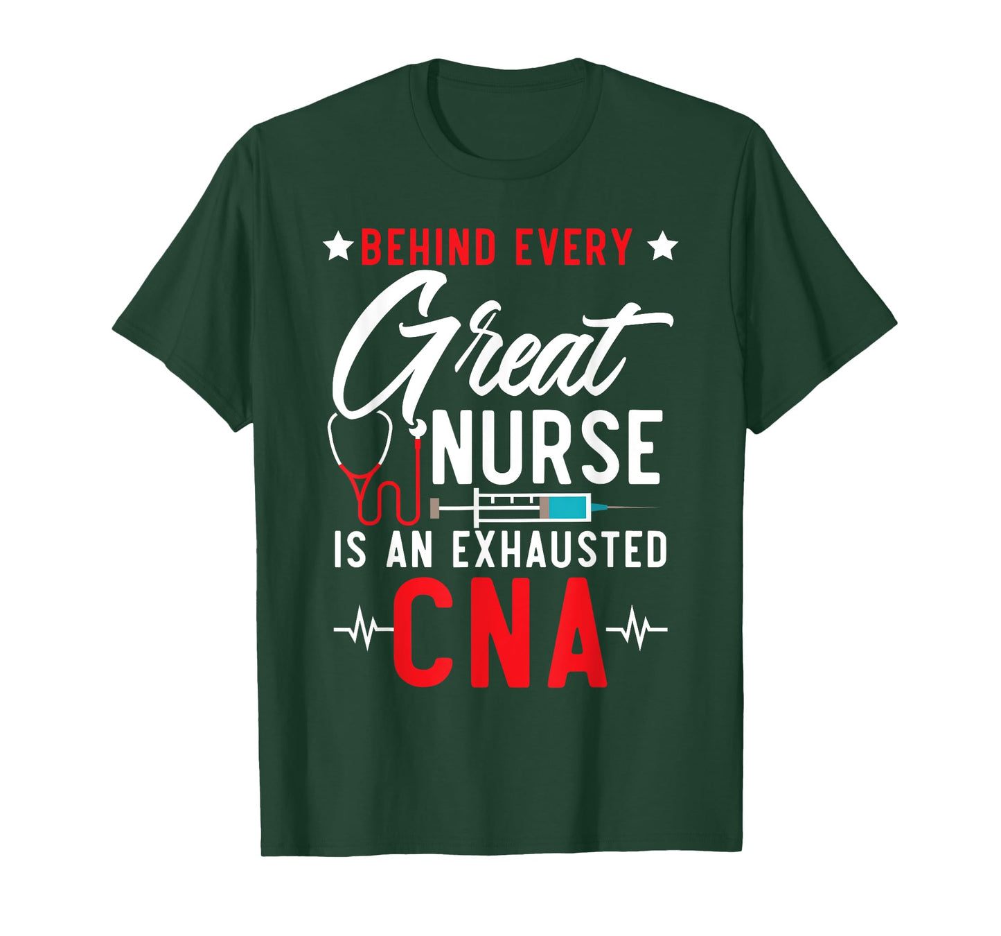 Certified Nursing Assistant CNA SteMi Apparel Black Unisex-Adults Modern Nurse T-Shirt Small