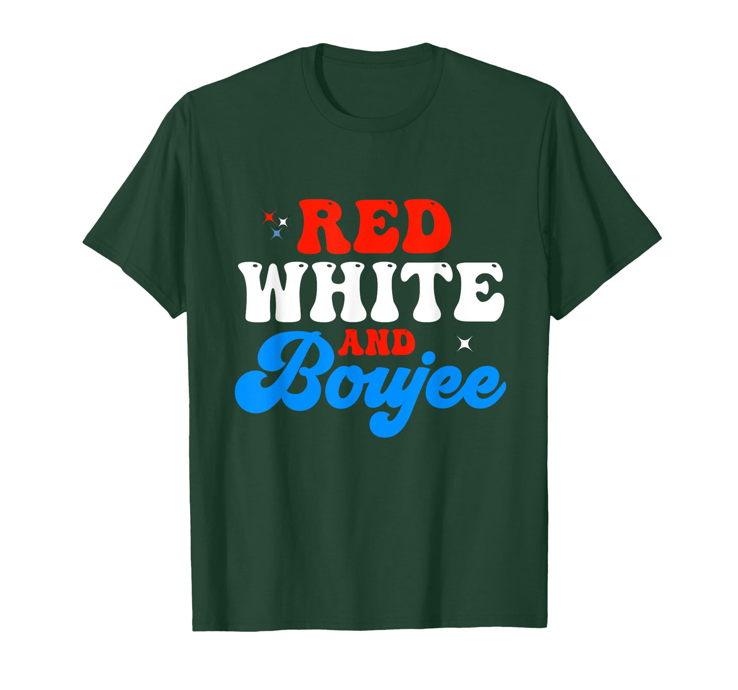 Retro Groovy Cute Red White And Boujee 4th Of July T-Shirt