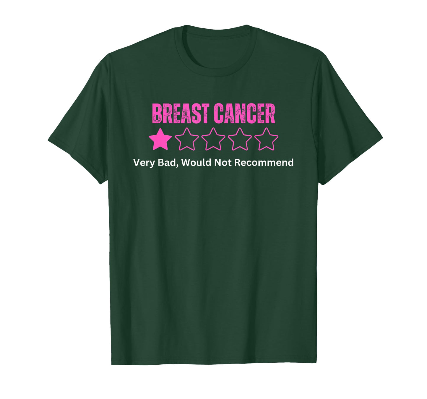 Breast Cancer Review Very Bad Would Not Recommend Pink T-Shirt