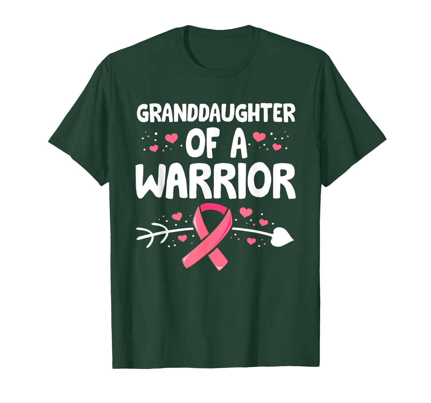 Breast Cancer GrandDaughter Of A Warrior Pink Ribbon Grandma T-Shirt
