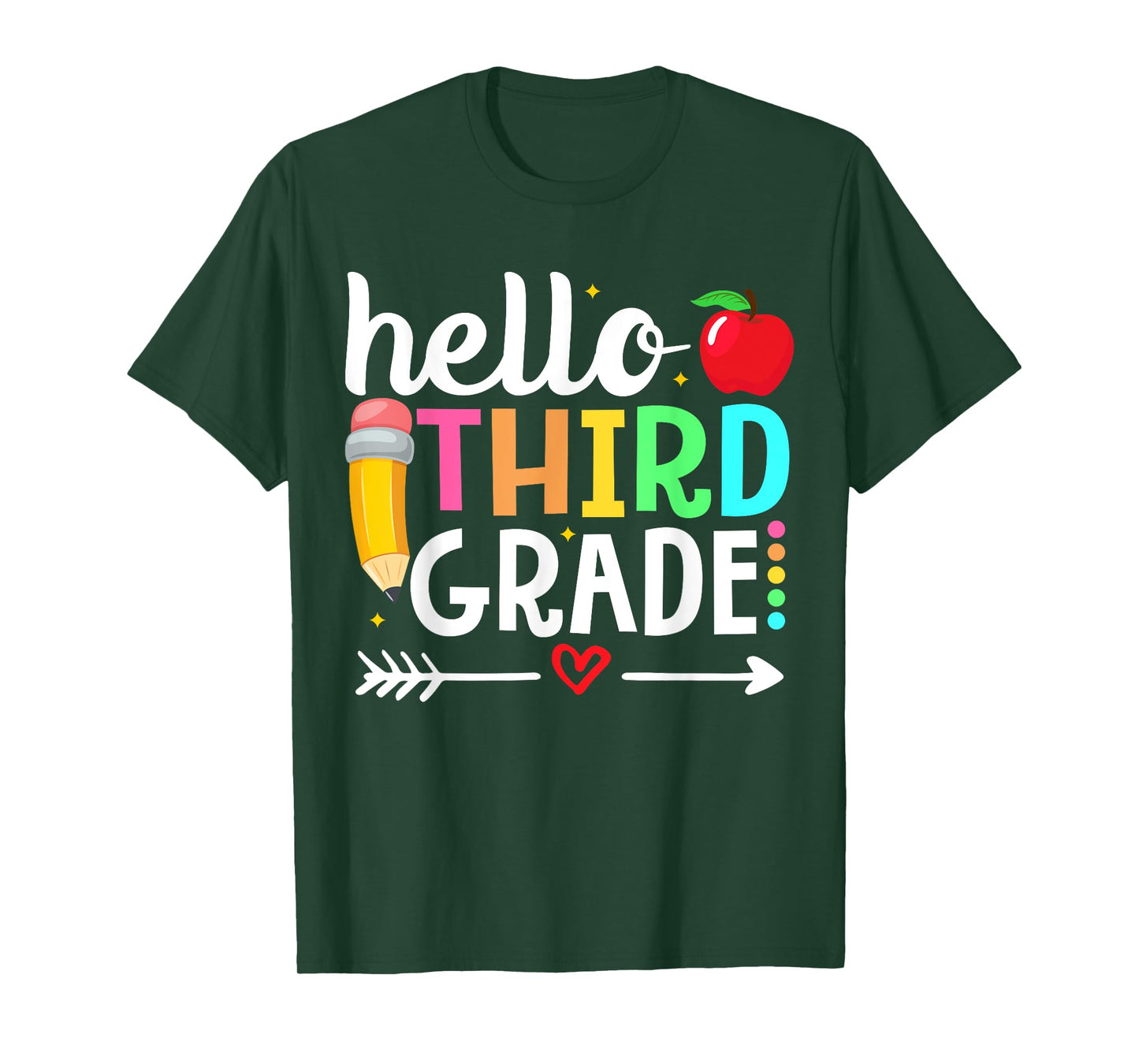 Hello Third Grade Team 3rd Grade Teacher Back to School T-Shirt