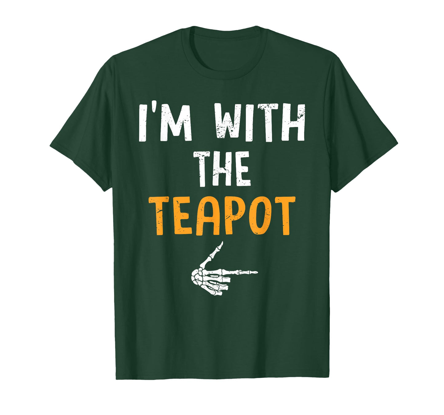 I'm with The Teapot Costume Halloween Matching Couple T-Shirt