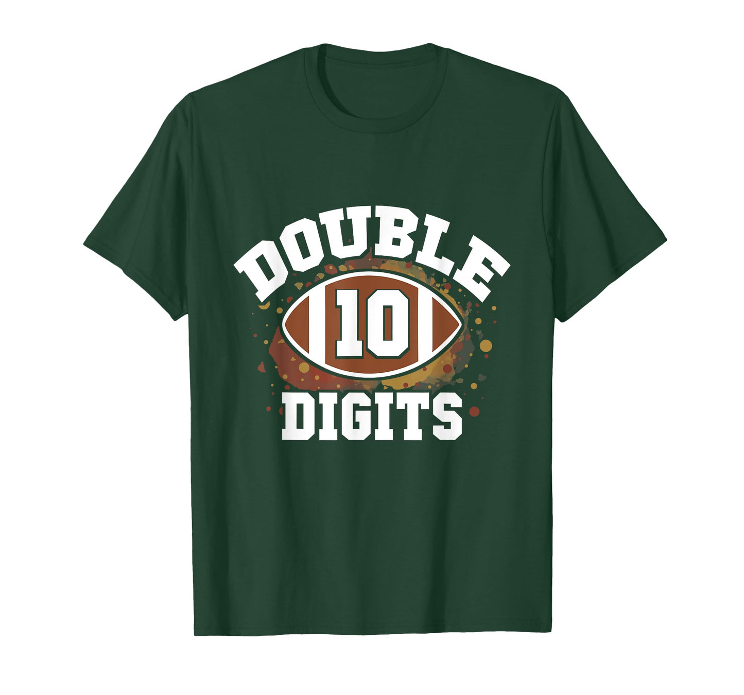Double Digits Football Birthday Boy 10th Bday 10 Years Old T-Shirt