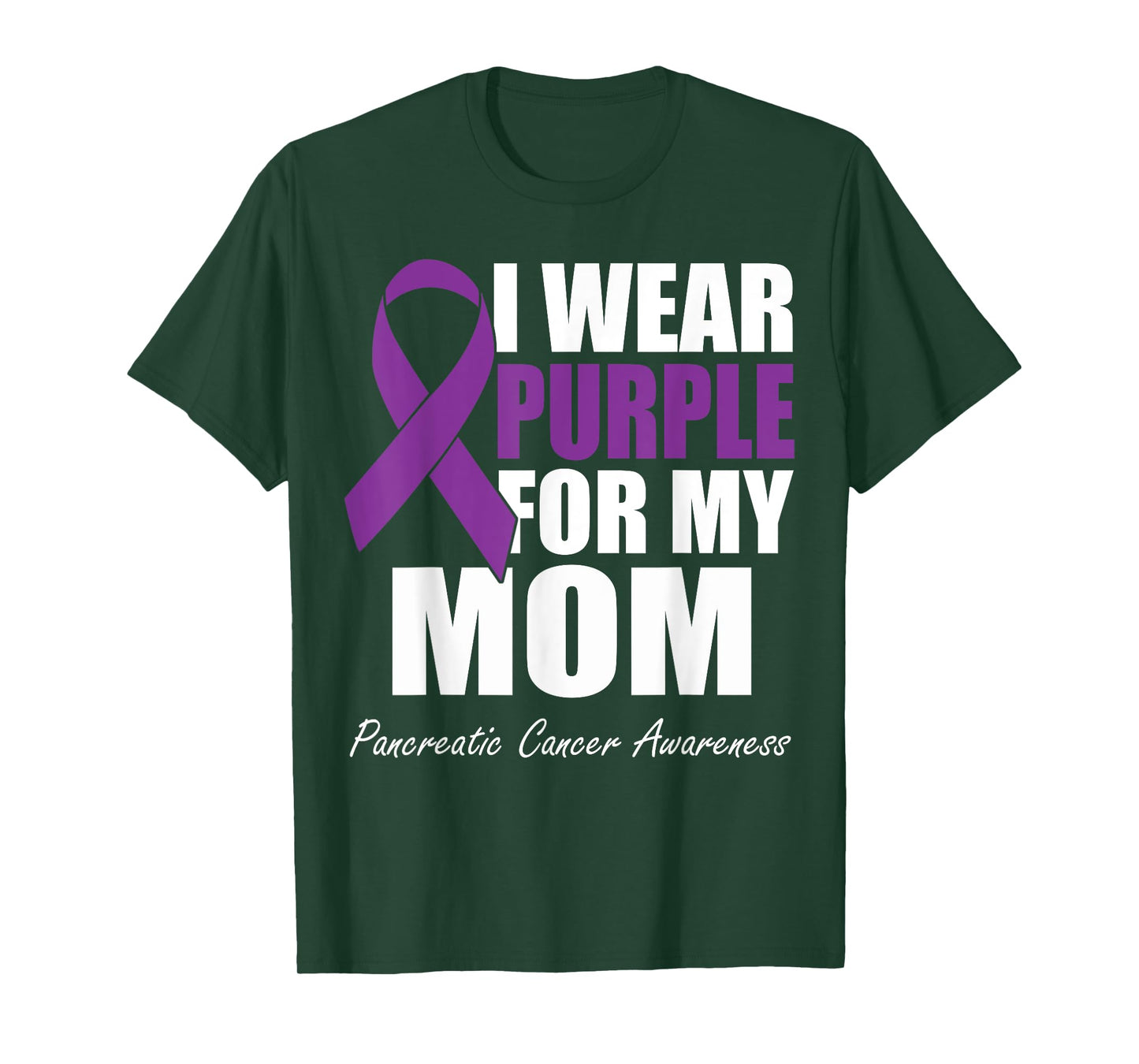 I Wear Purple For My Mom Pancreatic Cancer Awareness T-Shirt
