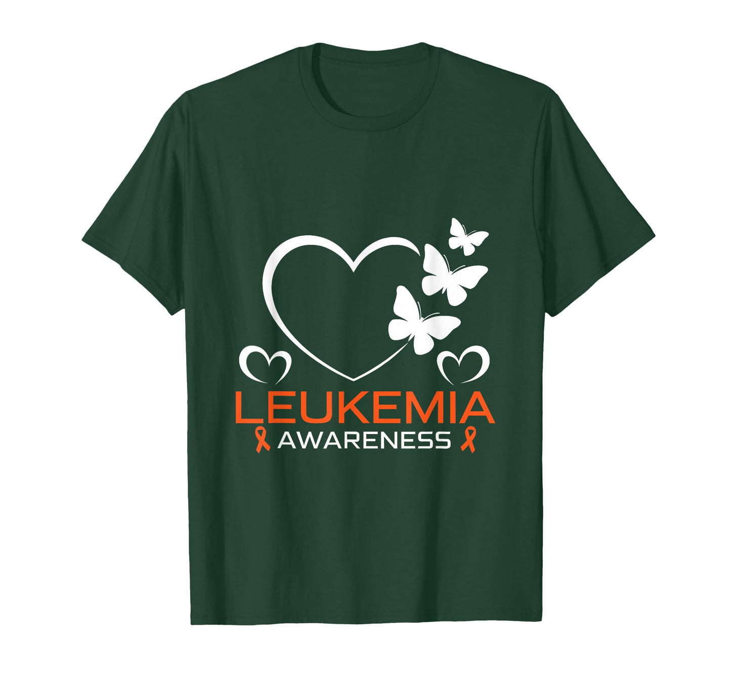 Leukemia Awareness Orange Ribbon Support Survivor T-Shirt