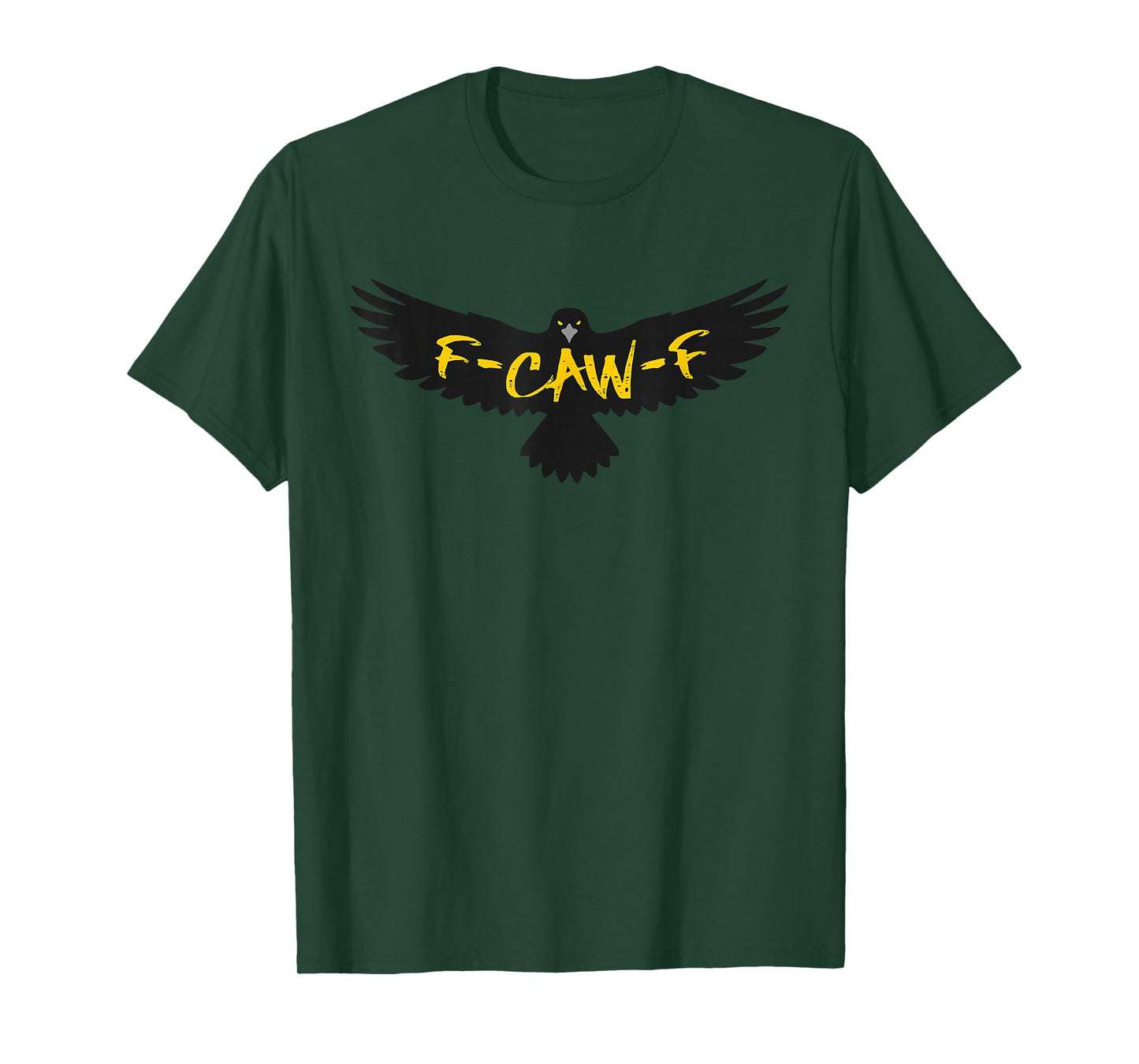 F-CAW-F Funny Black Crow Lover Raven Gothic Logo Graphic T-Shirt