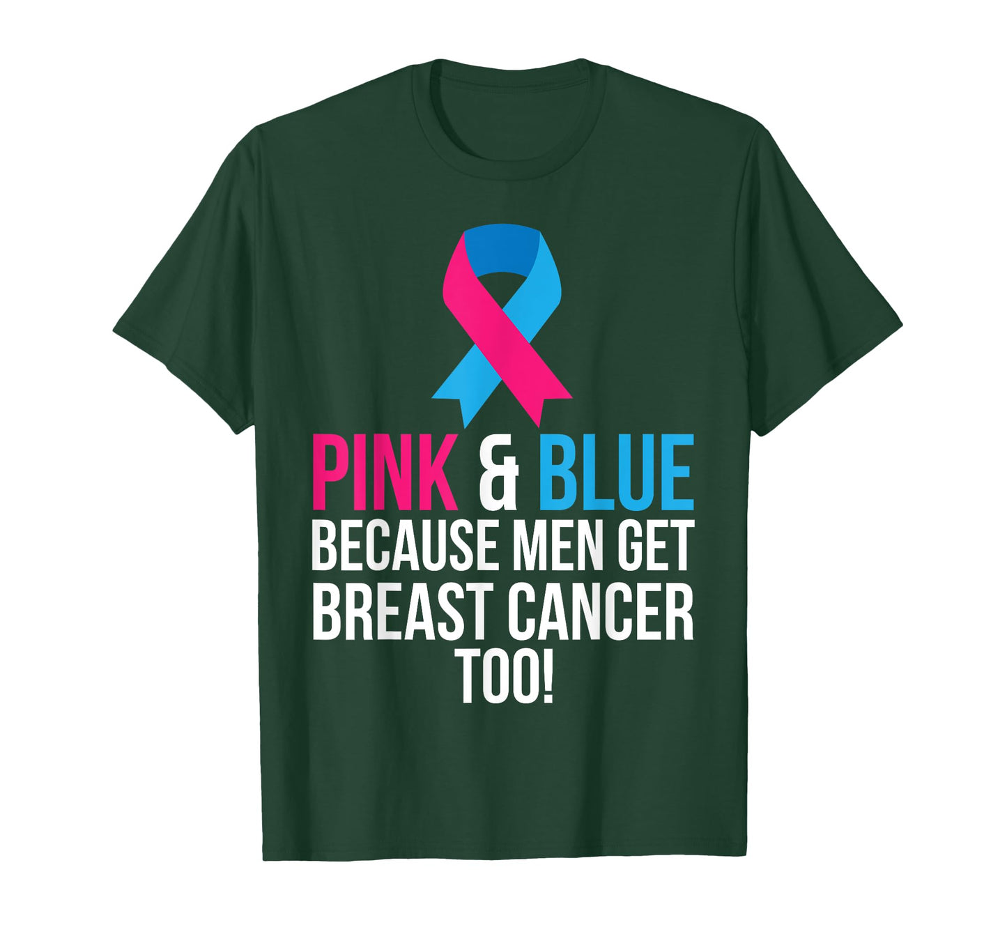 Pink And Blue Men Breast Cancer Awareness Shirt T-Shirt
