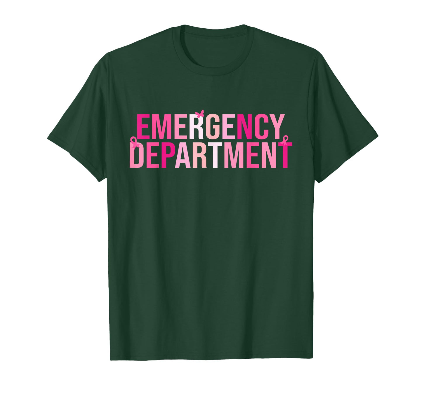 Emergency Department Emergency Room Nurse Breast Cancer T-Shirt