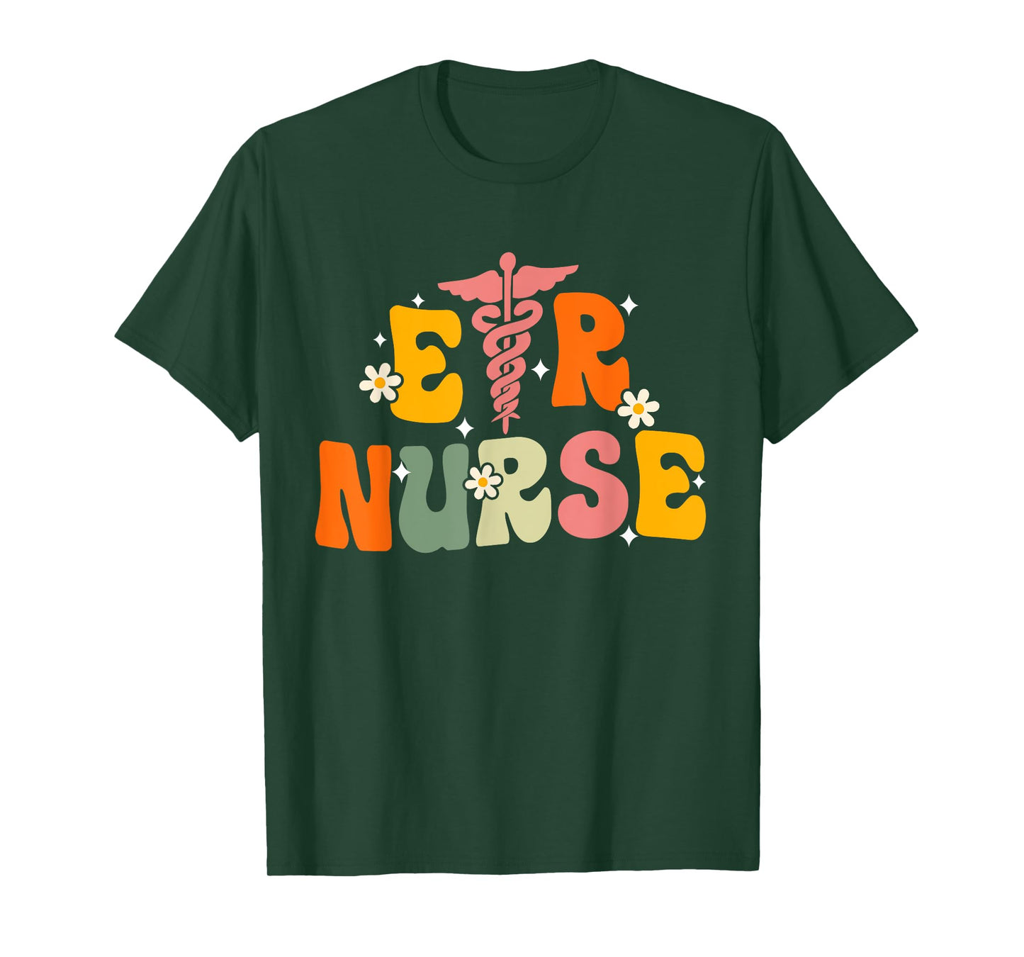 Groovy Er Nurse Emergency Room Nurse Nursing T-Shirt