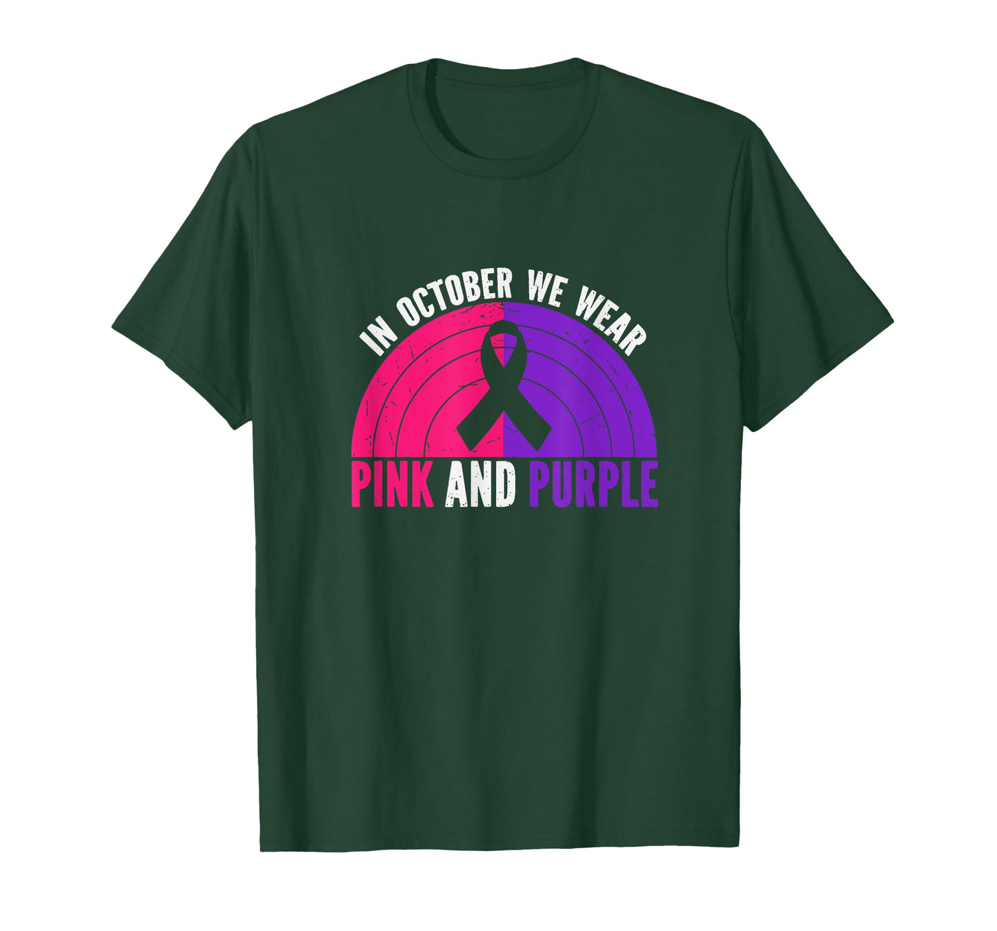 In October We Wear Pink And Purple October Awareness T-Shirt