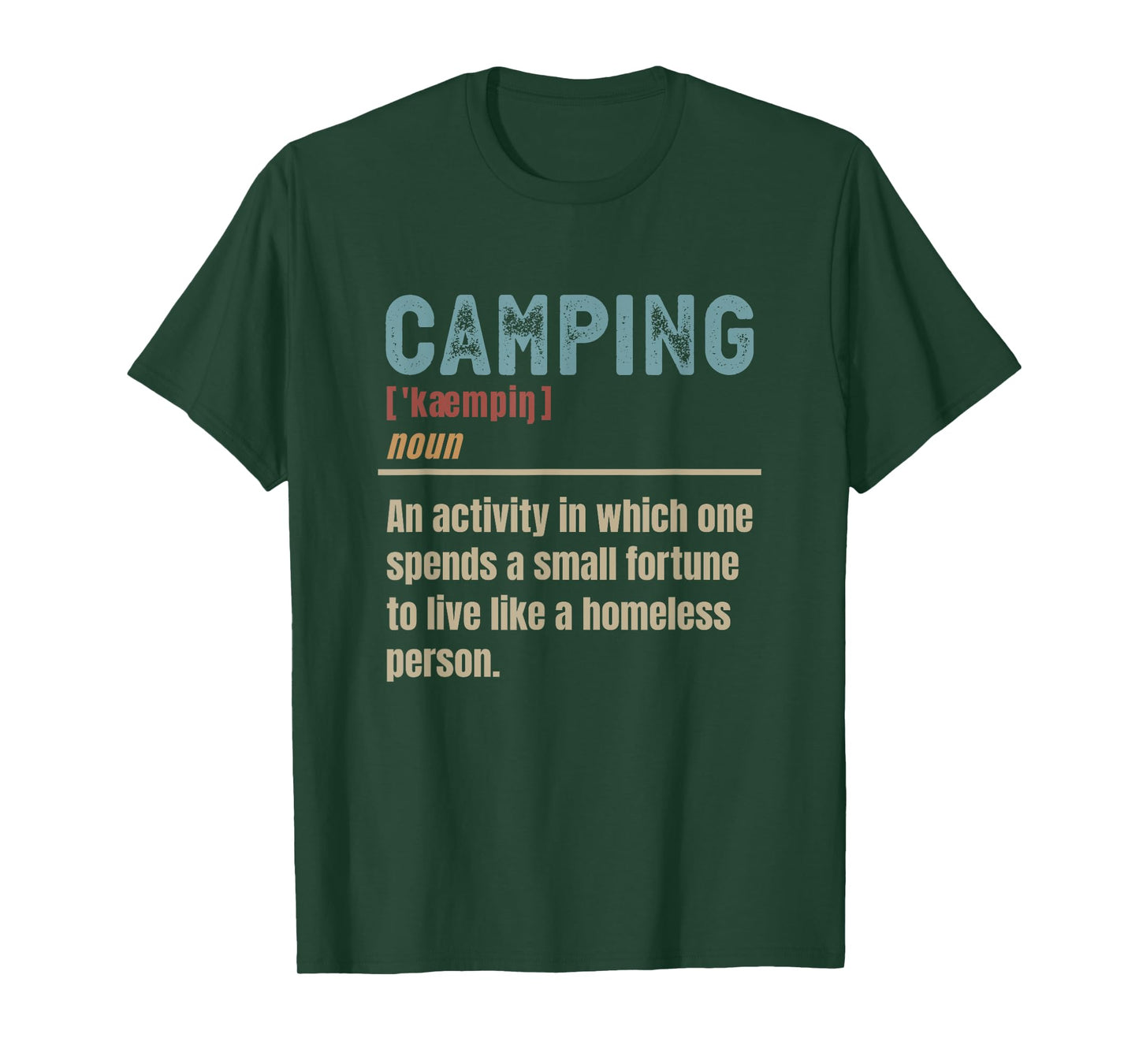 Funny Camping Definition Camper Camp T-Shirt