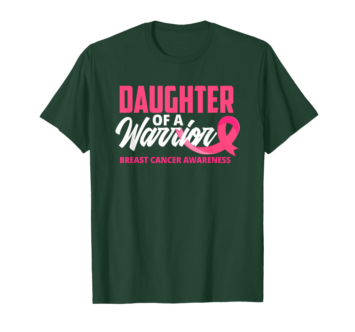 Daughter Of A Warrior Pink Ribbon Breast Cancer Awareness T-Shirt