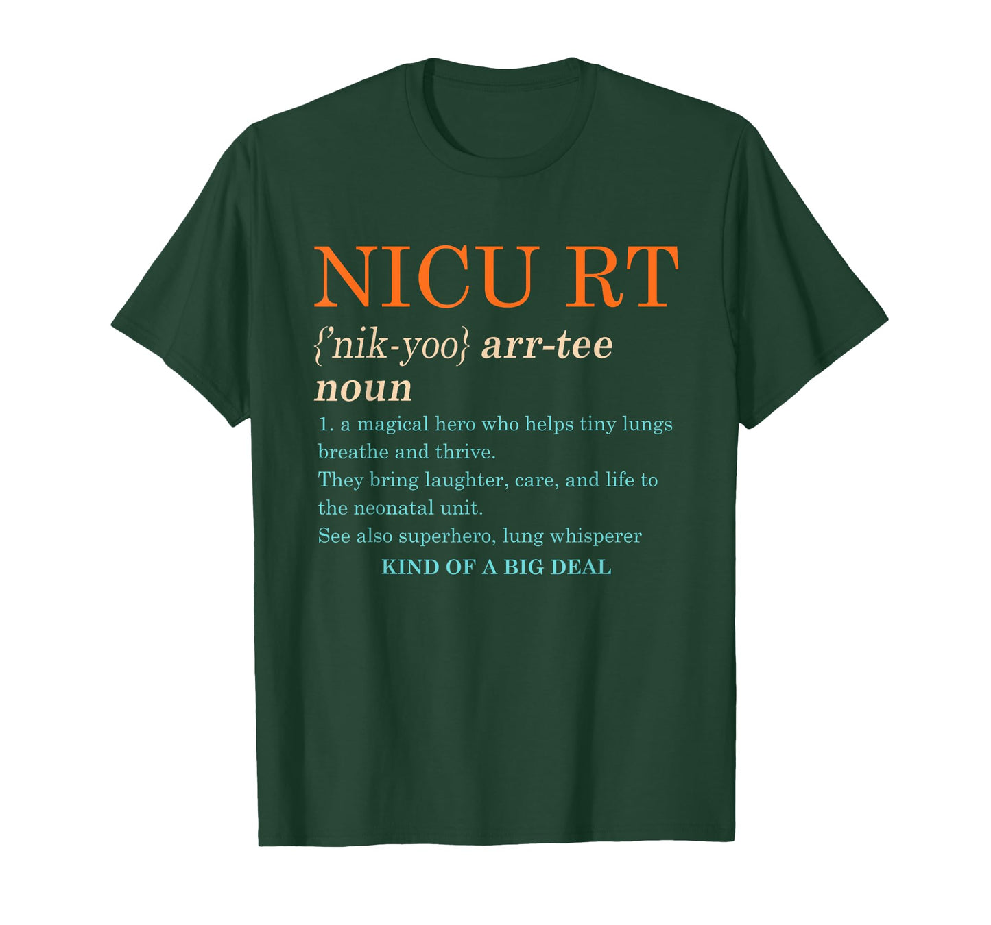 NICU Respiratory Therapist RT Neonatal NICU RT Definition T-Shirt