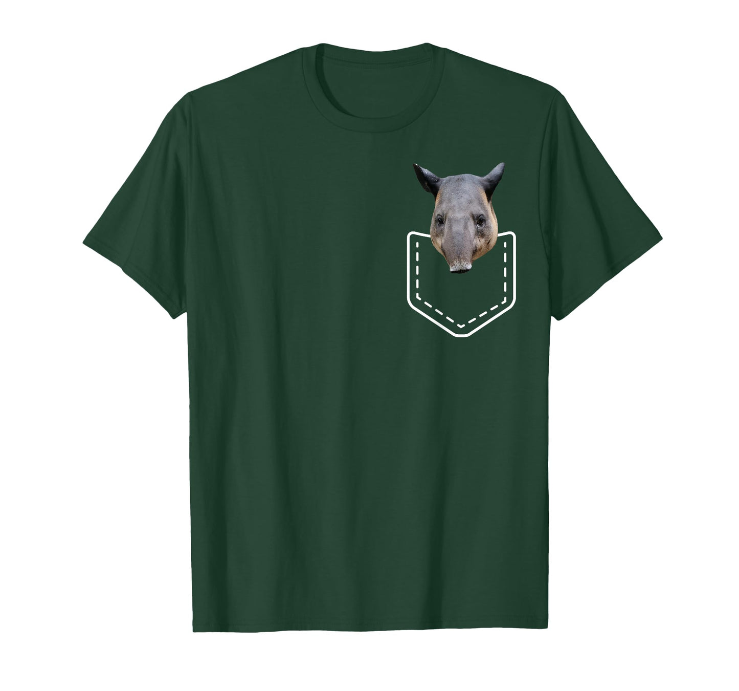 Tapir In My Pocket T-Shirt - Funny Cute Tapir Peeking Tee