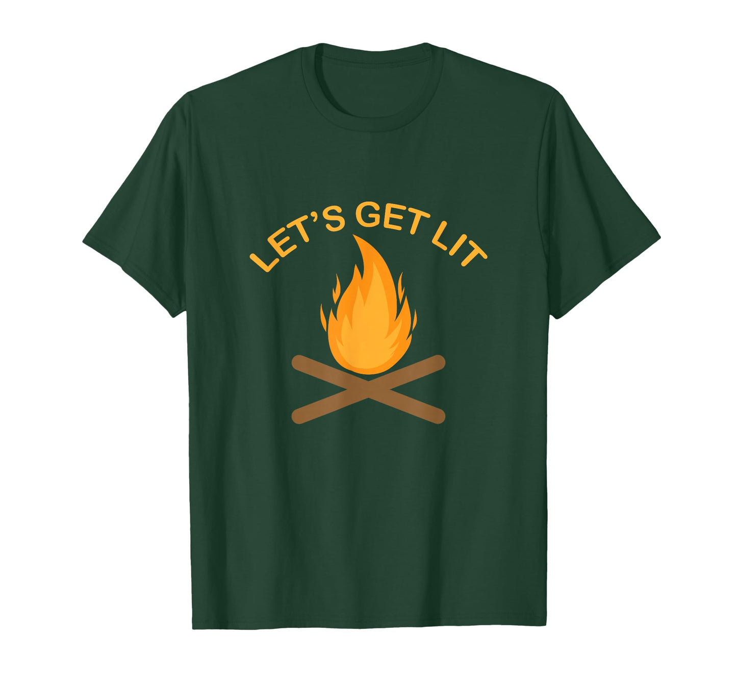Camping campfire "Let's Get Lit" T-Shirt