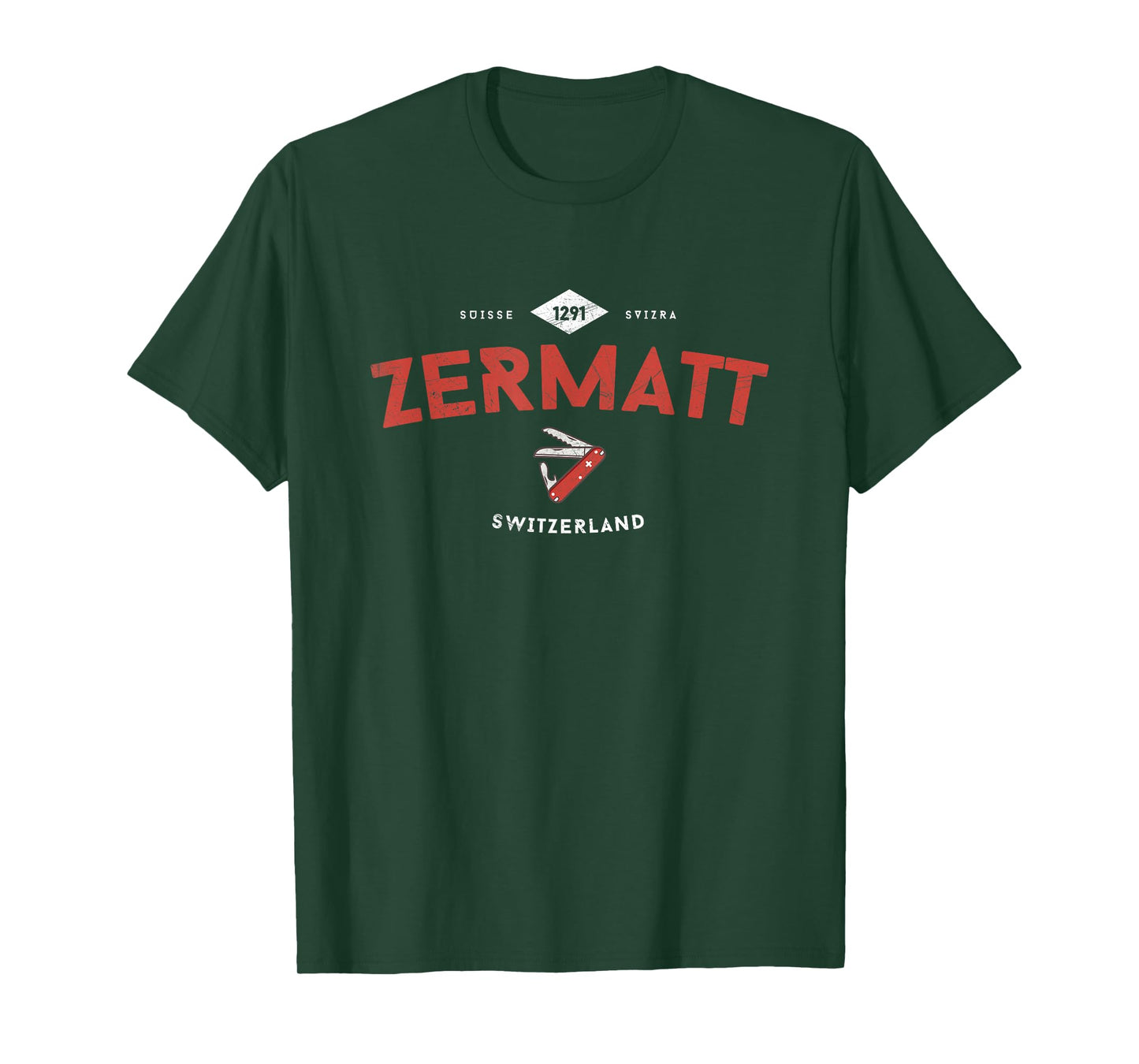Matterhorn Zermatt Swiss Holiday Swiss Army Knife T-Shirt