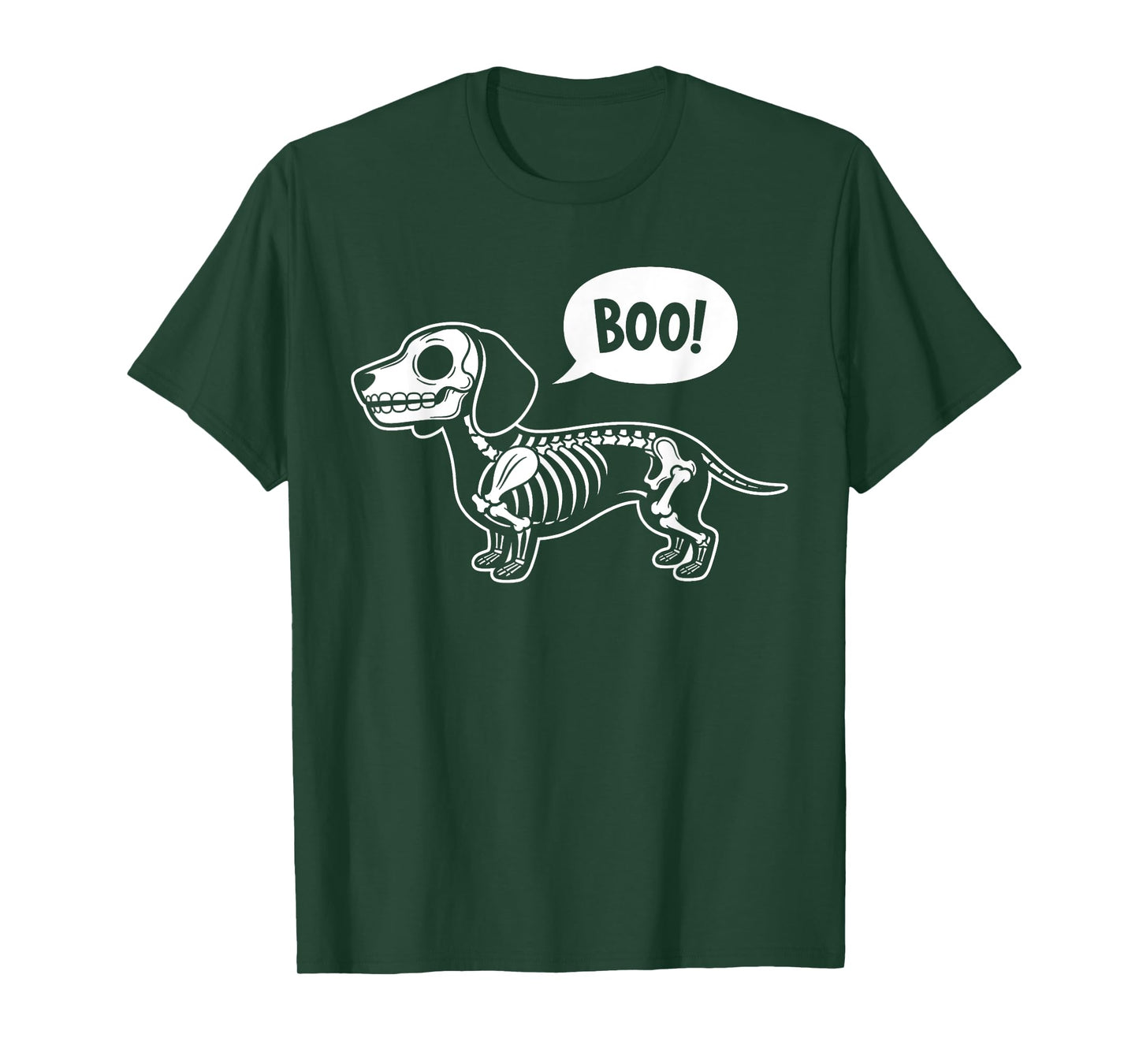 Cute Dachshund Doxie Skeleton Boo Wiener Dog Halloween T-Shirt