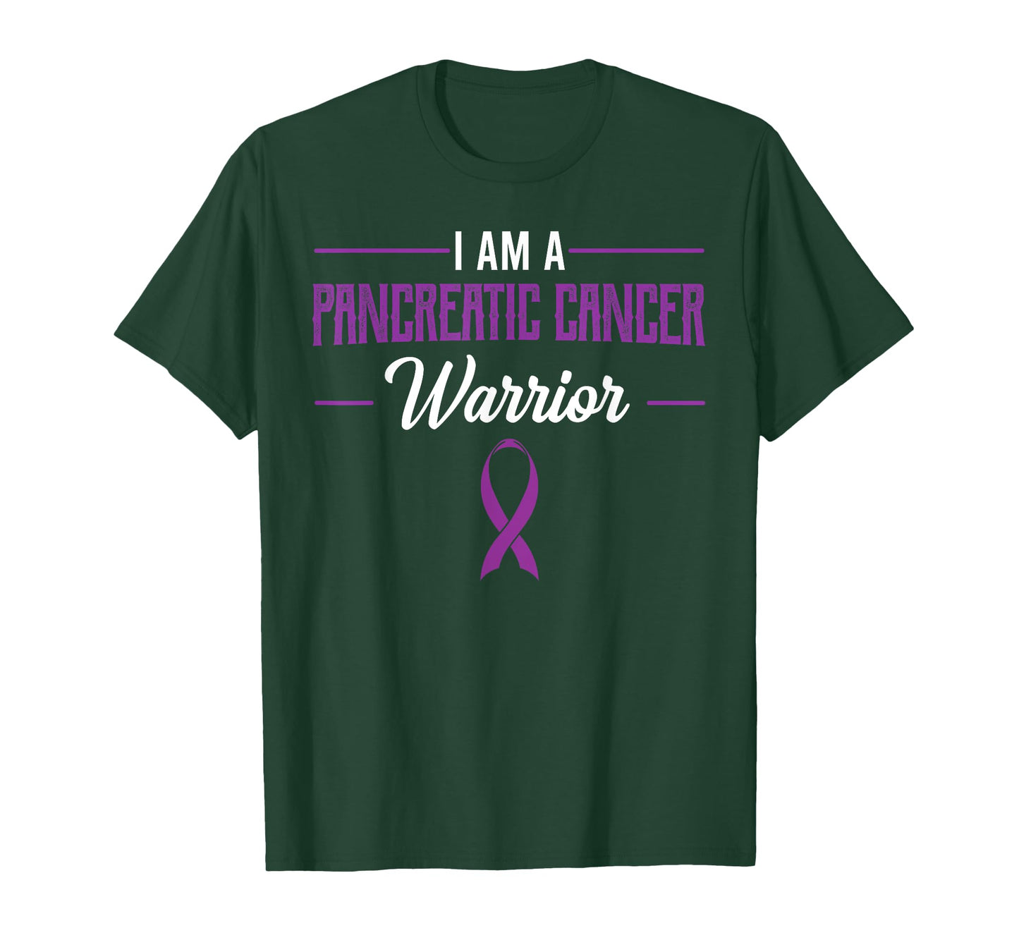 Pancreatic Cancer Warrior Neuroendocrine Tumor Purple Ribbon T-Shirt
